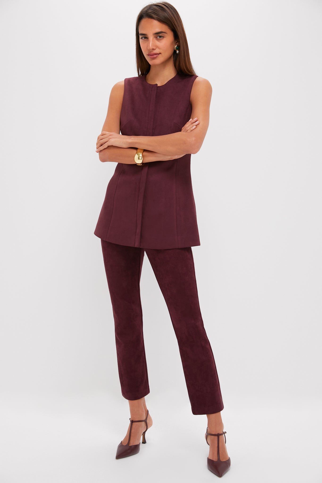 Winetasting Vegan Suede Ashford Pants-Get Girly