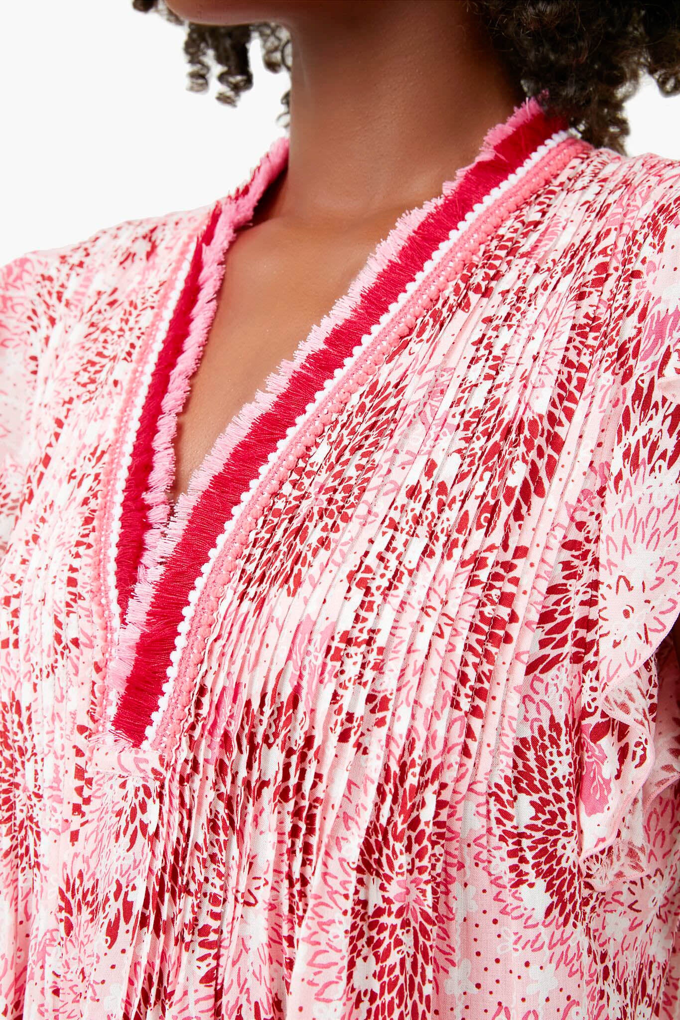 Pink Sunflower Sasha Mini Dress-Get Girly