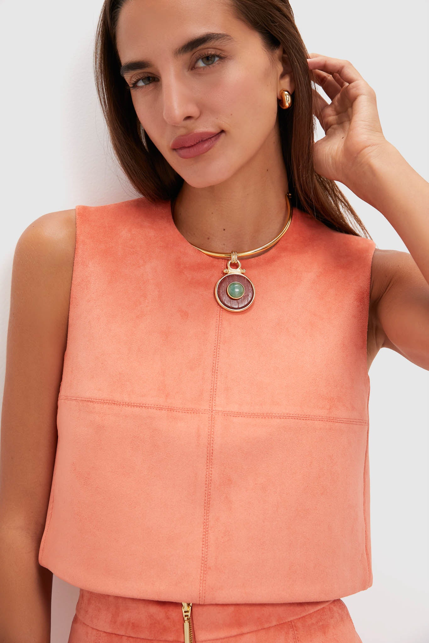 Amber Suede Marni Top-Get Girly