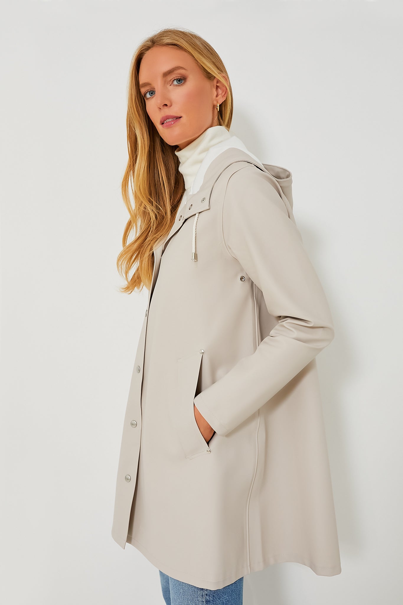 Light Sand Mosebacke Raincoat-Get Girly