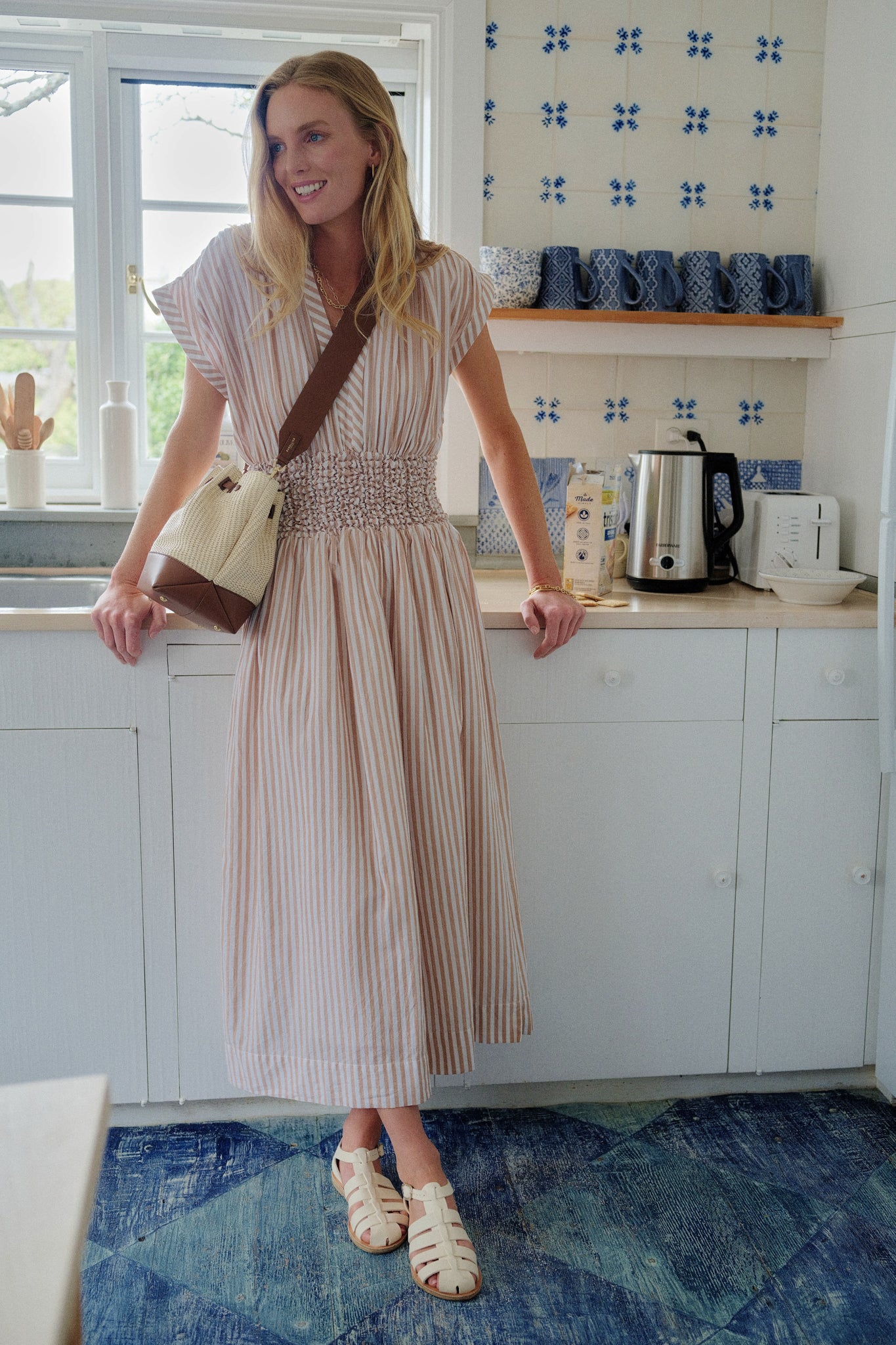 Bronze Stripe Granada Dress-Get Girly