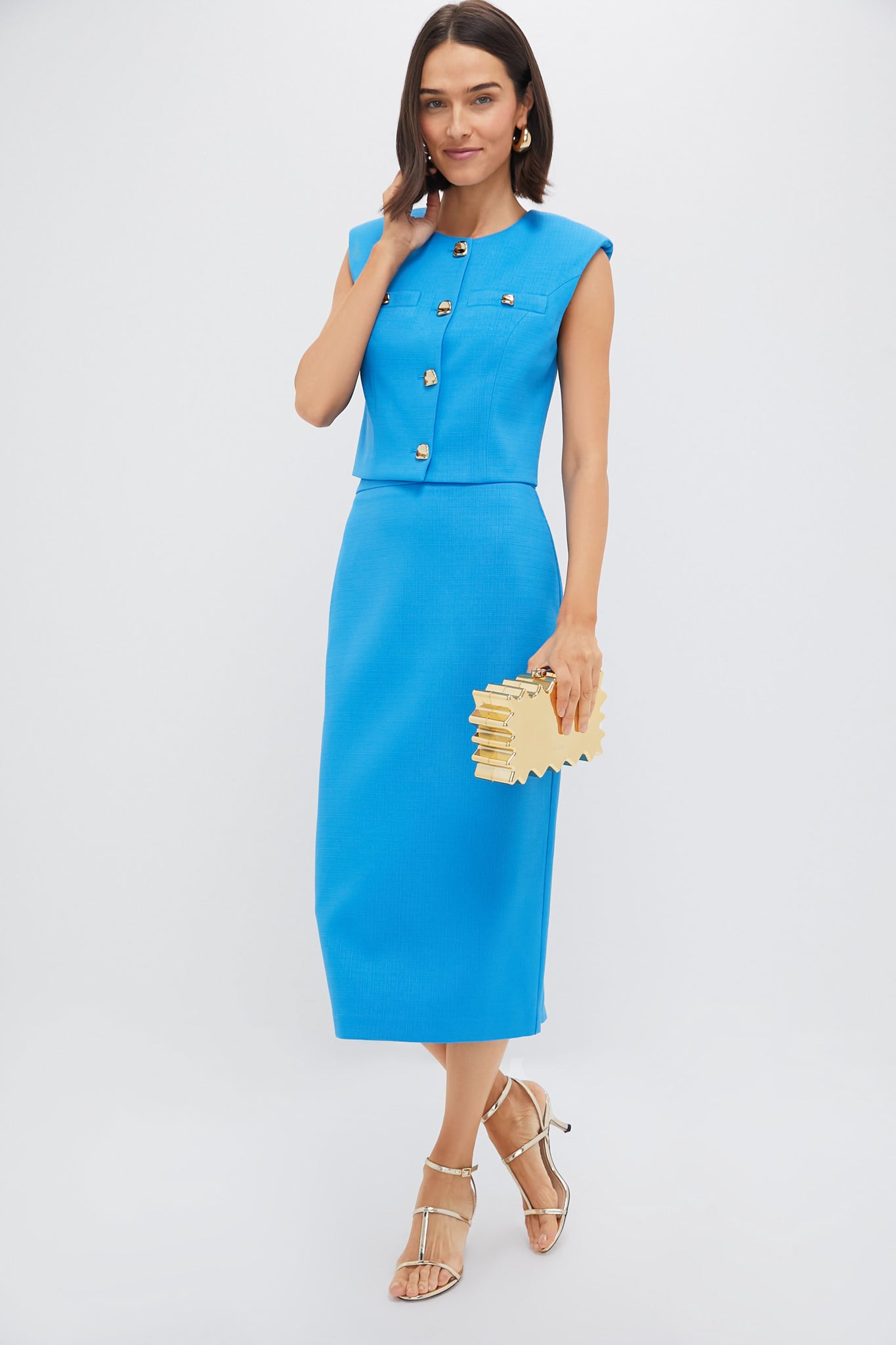 Azure Christopher Midi Skirt-Get Girly