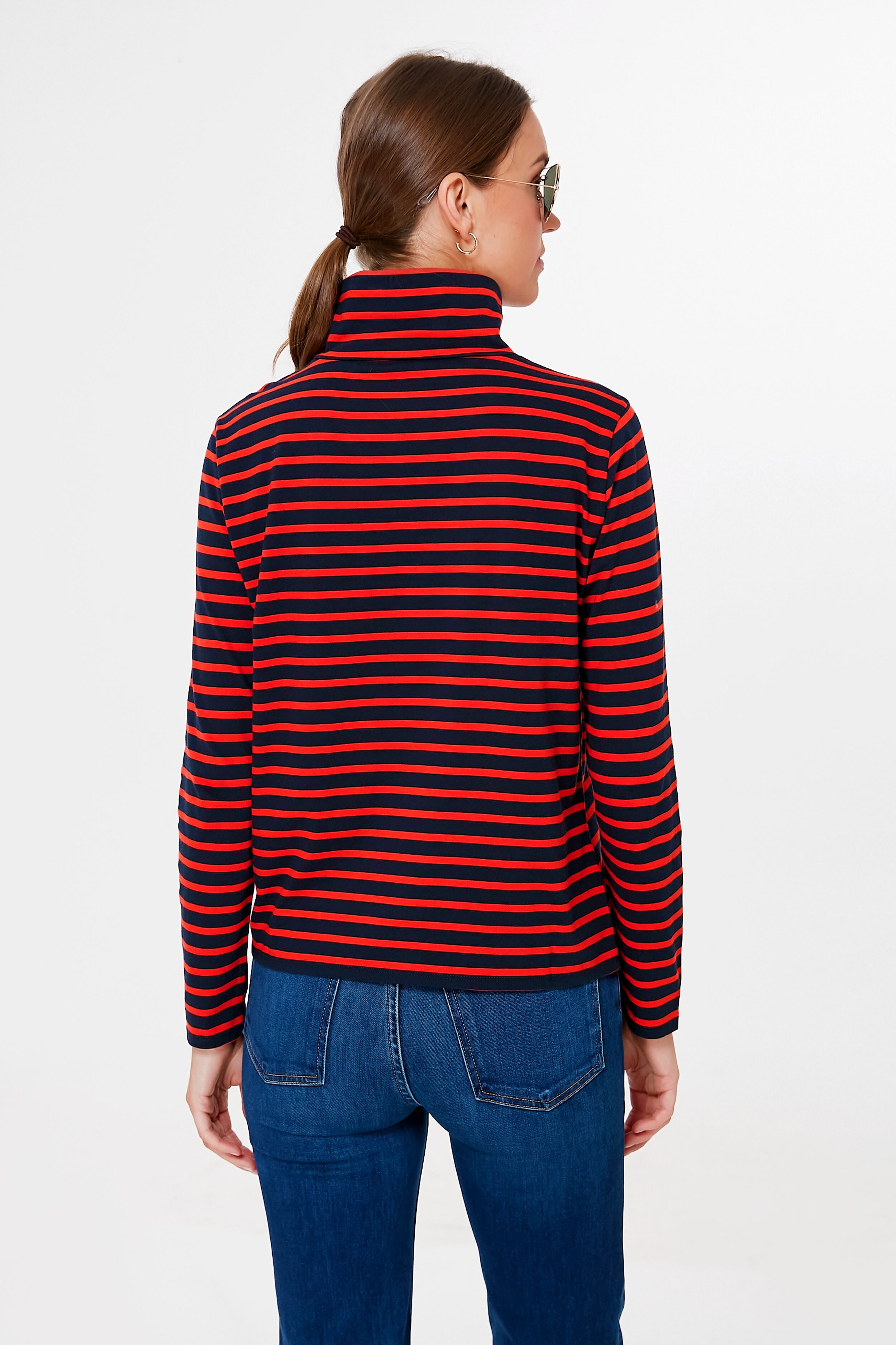 The Turtleneck Navy Poppy-Get Girly