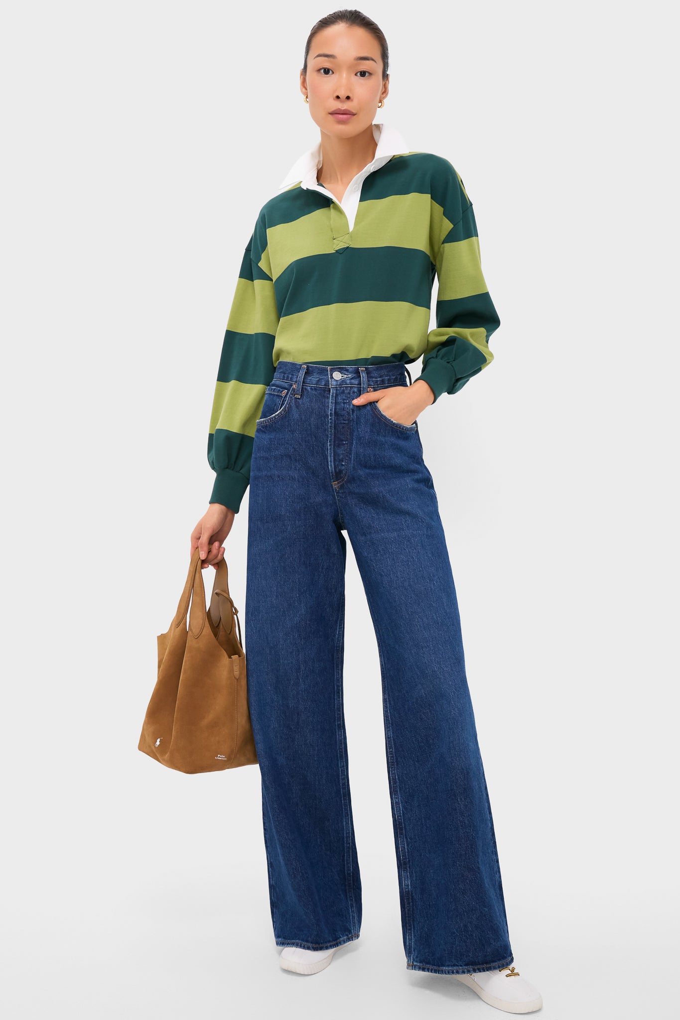 Woodbine and Junebug Stripe Swiftie Rugby Polo-Get Girly