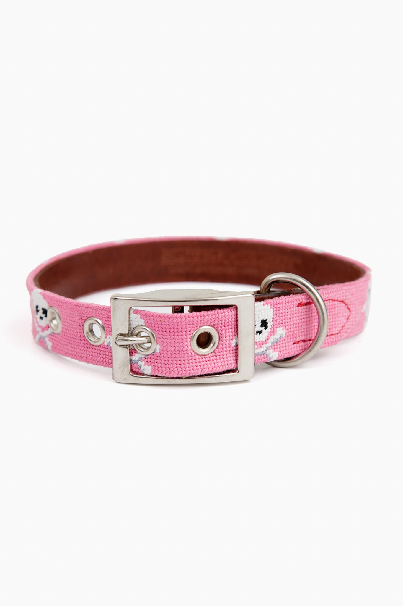 Jolly Roger Needlepoint Dog Collar-Get Girly