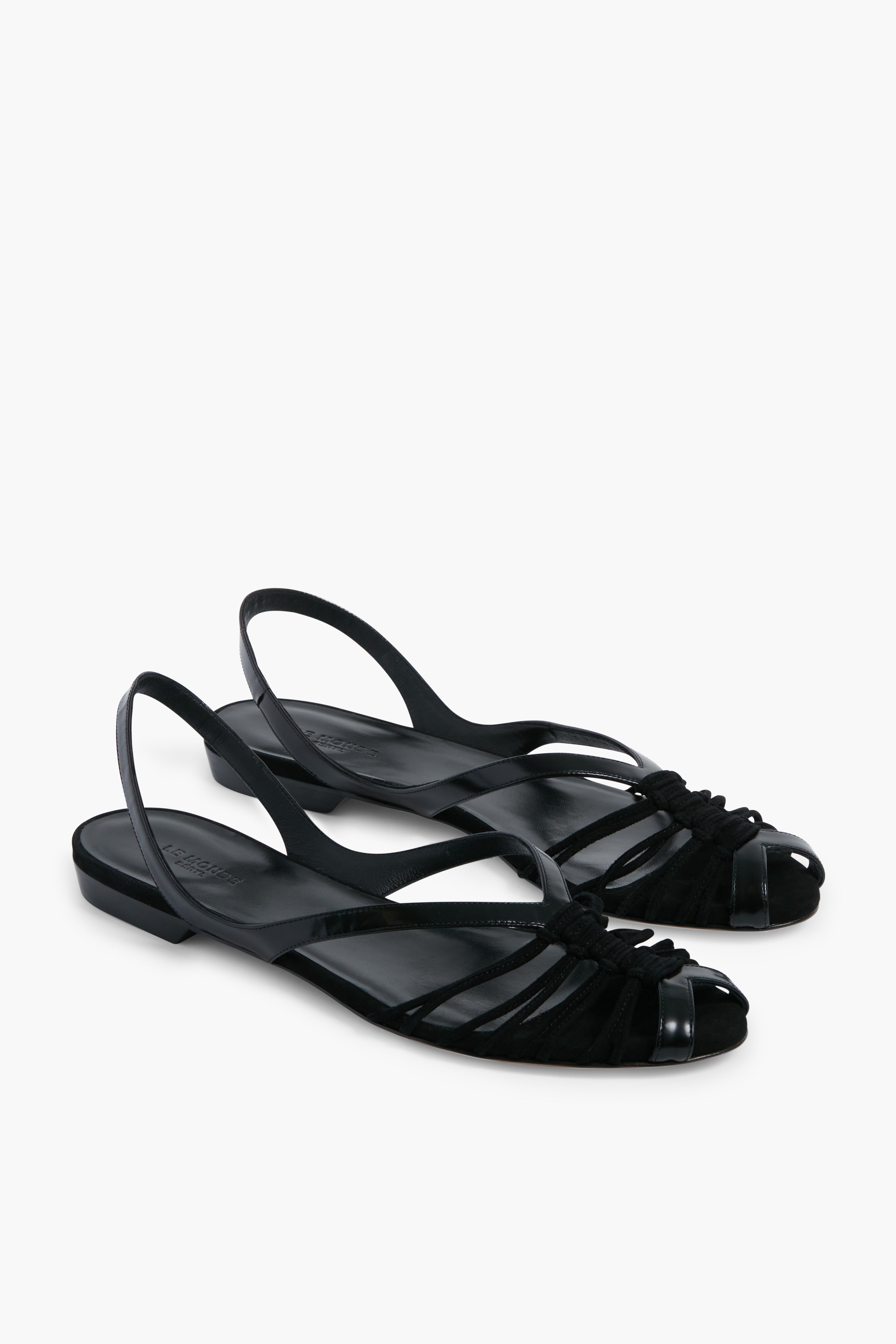 Black Cage Sandals-Get Girly