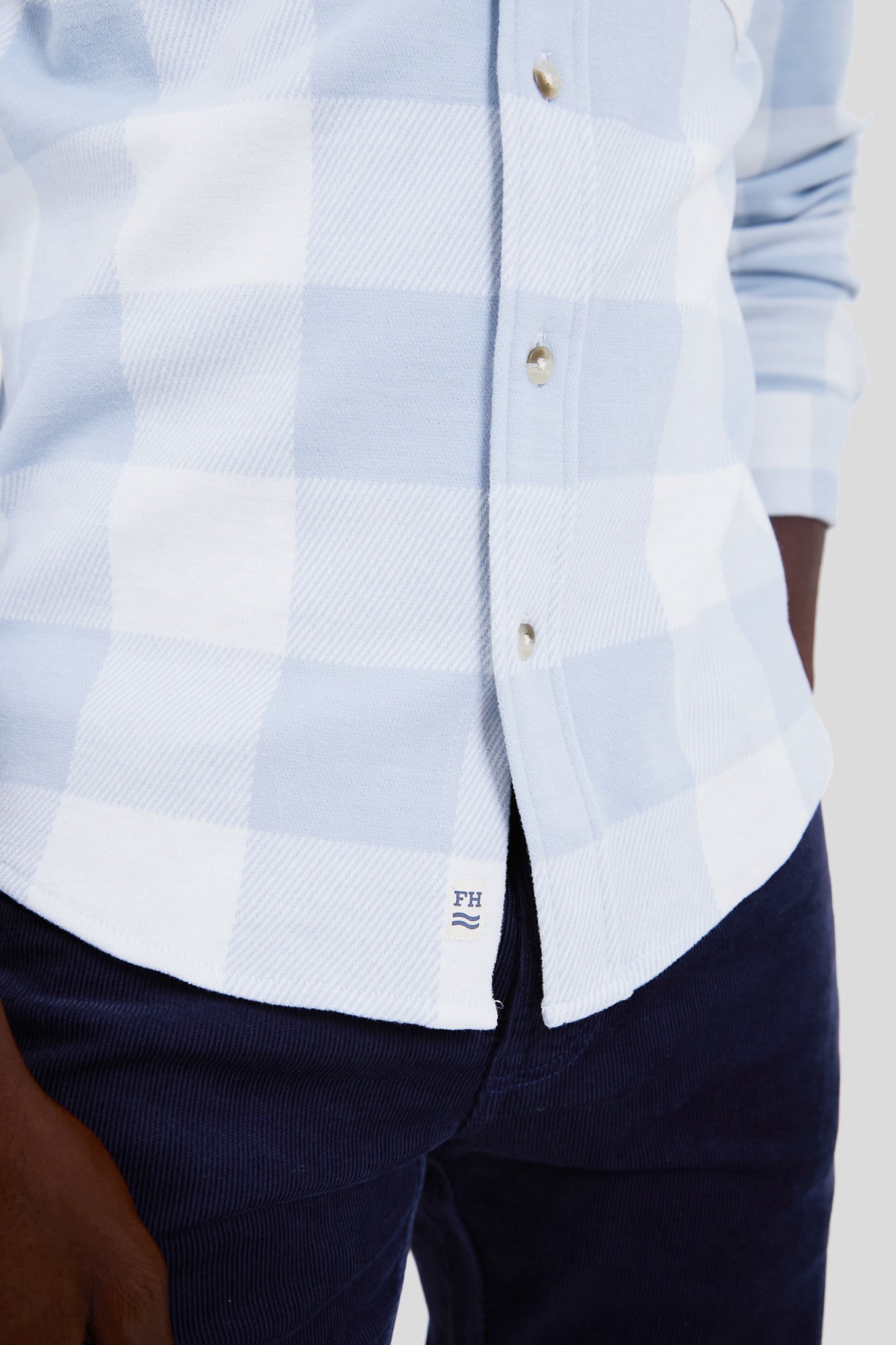 Light Blue Plaid Dunewood Stretch Flannel-Get Girly