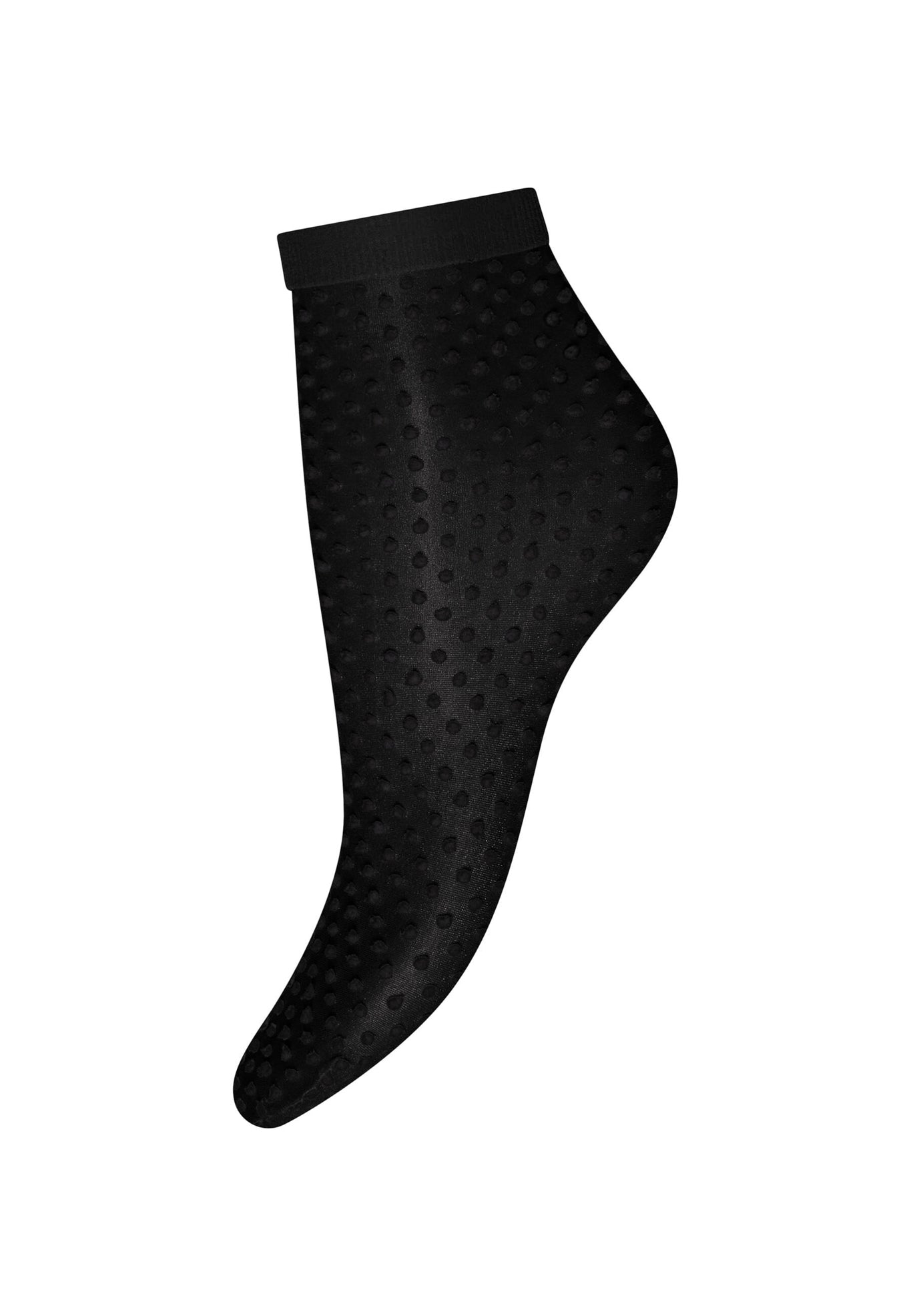 Black Satin Touch Dots Socks-Get Girly