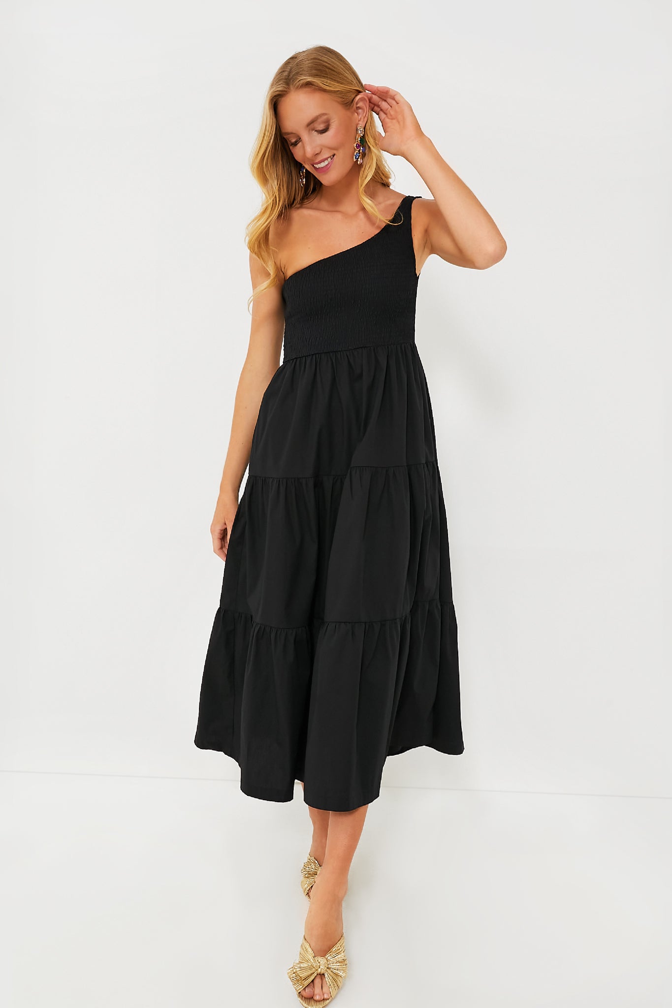 Black Milada Midi Dress-Get Girly