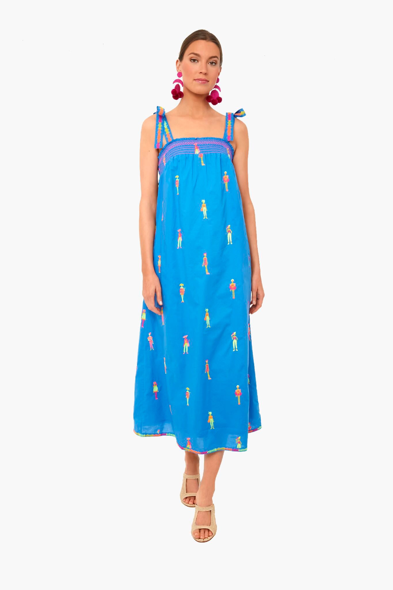 Africa Blue Hot Lips Dress-Get Girly