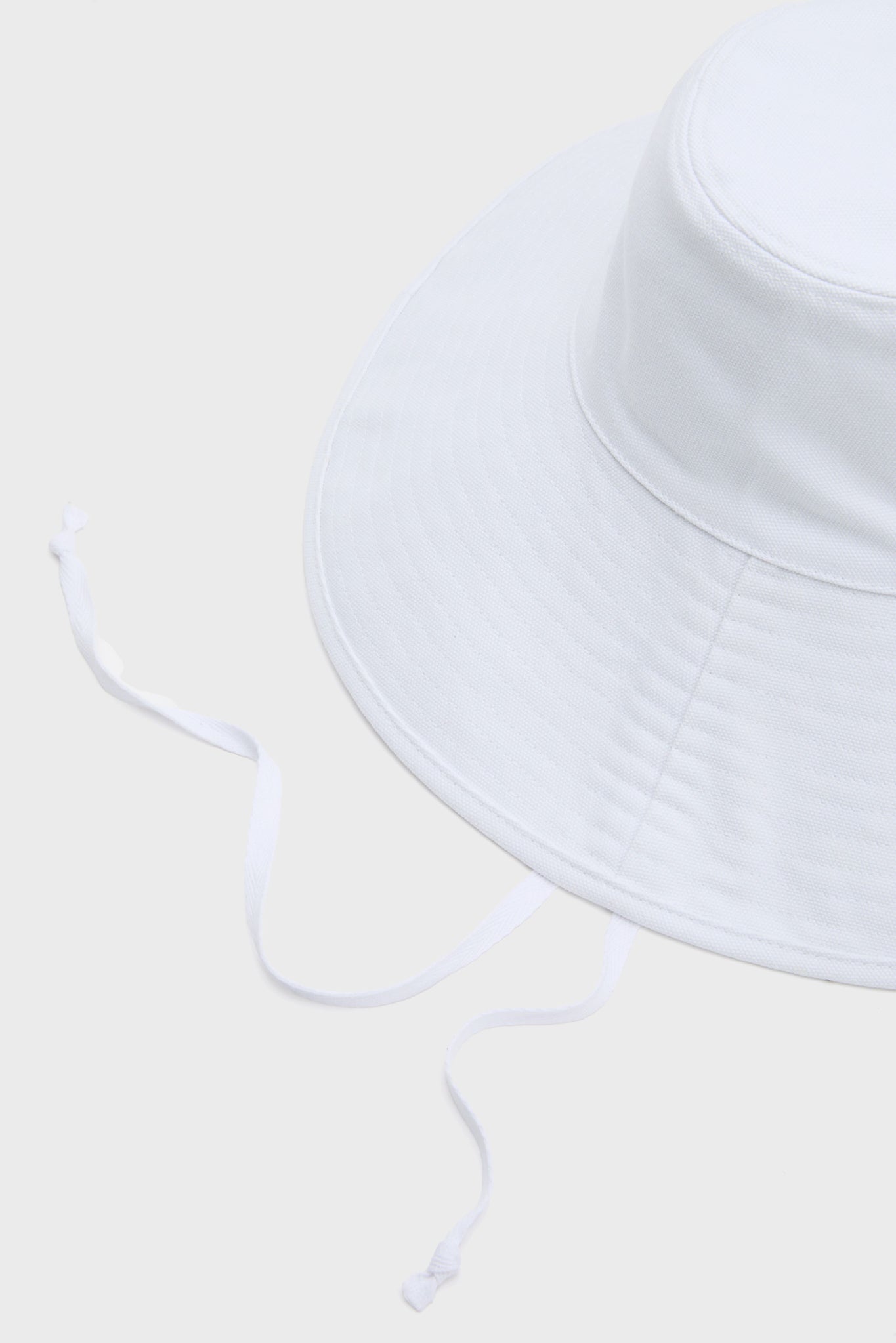 White Livvy Canvas Sunhat with Removable Chinstrap-Get Girly