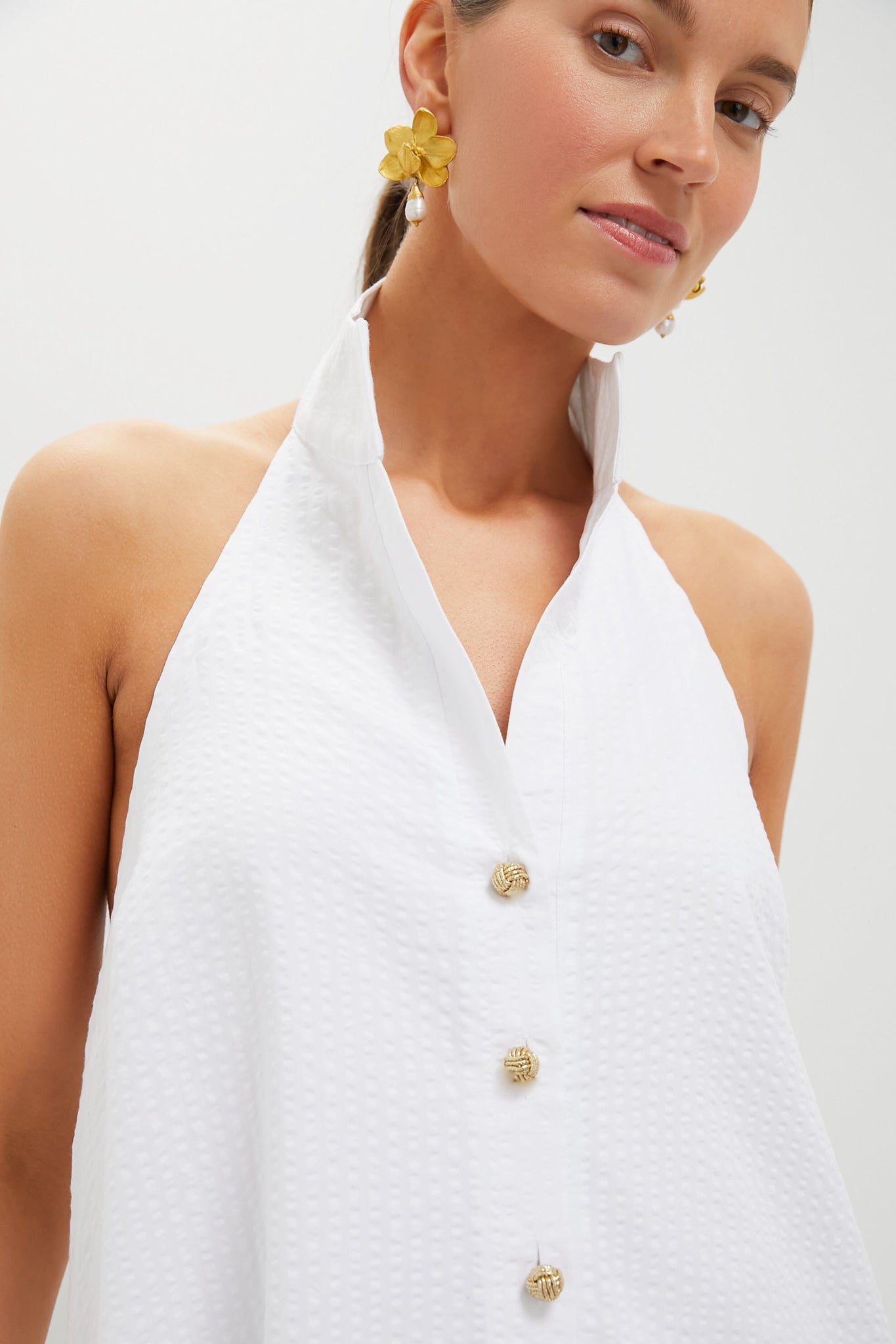 White Seersucker Jagger Dress-Get Girly