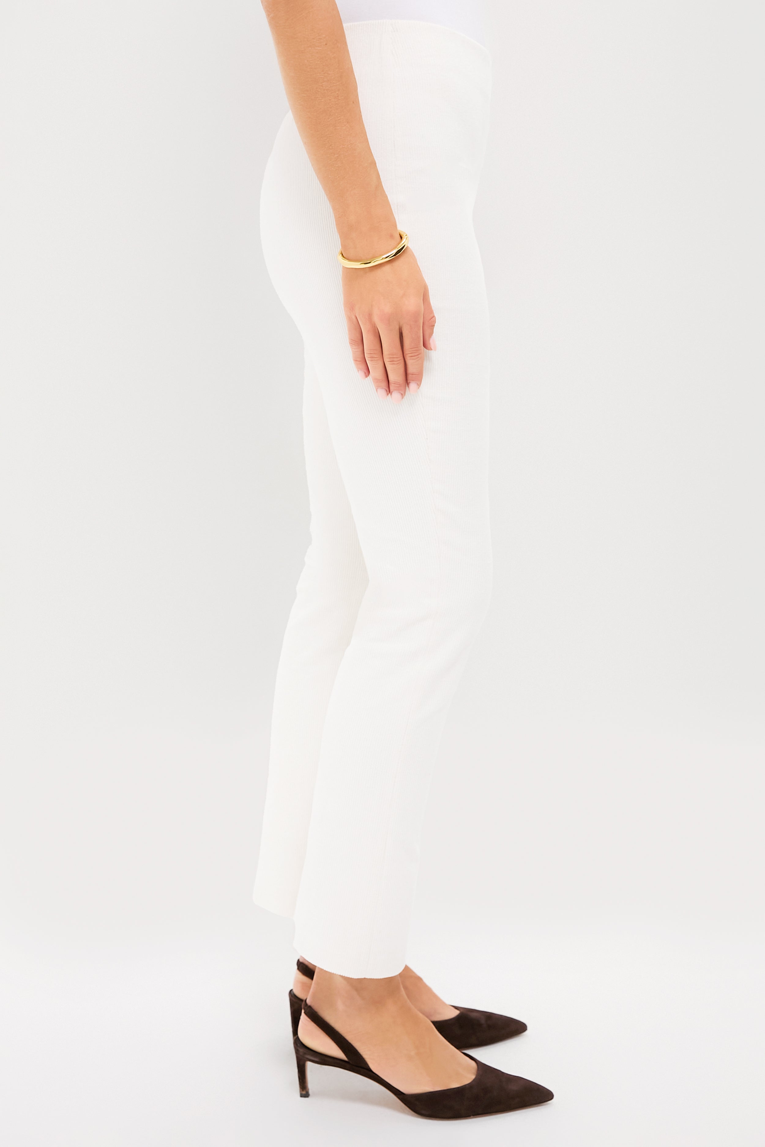 Winter White Corduroy Ashford Pants-Get Girly