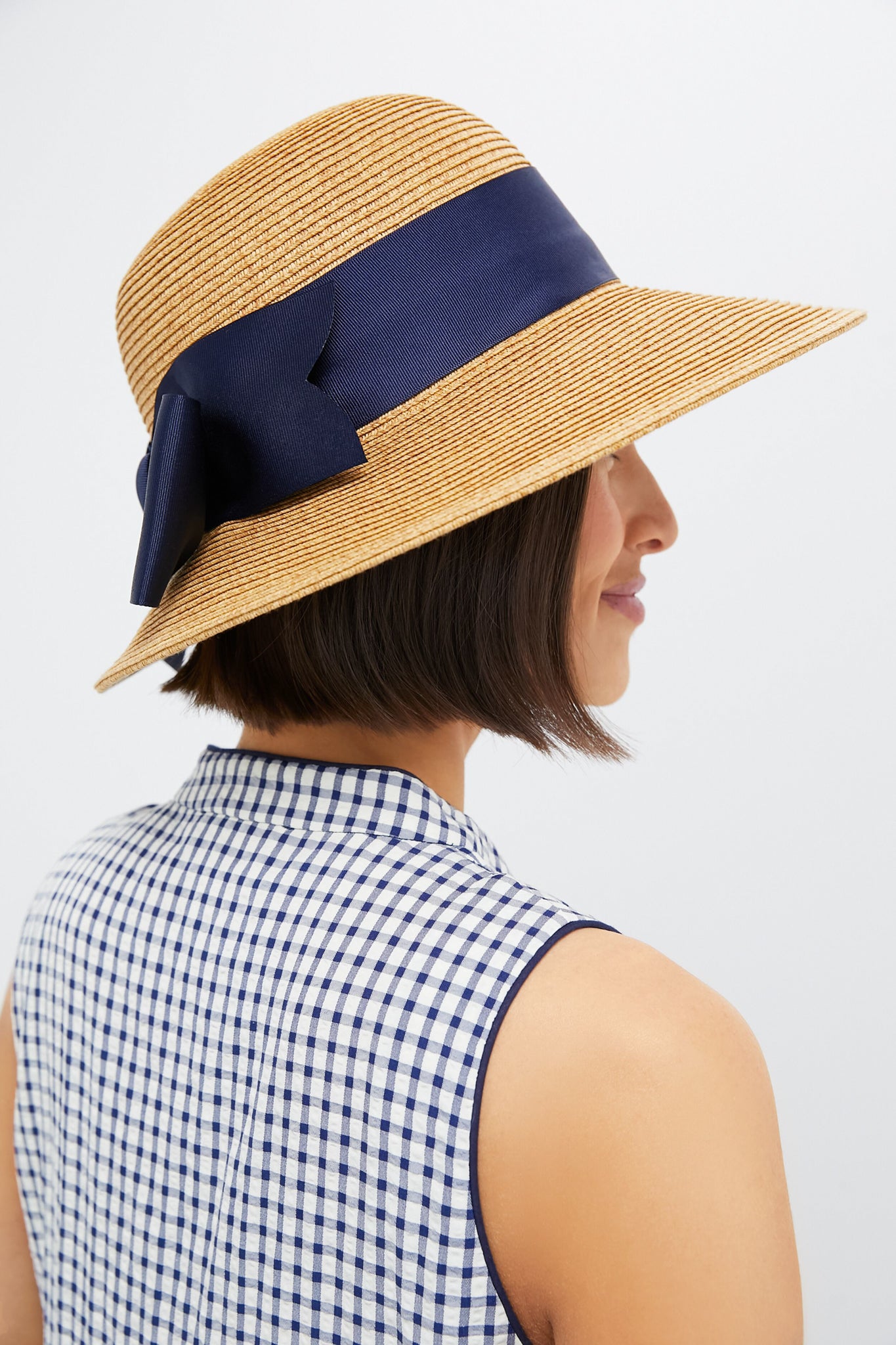 Exclusive Navy Packable Wide Bow Sunhat-Get Girly