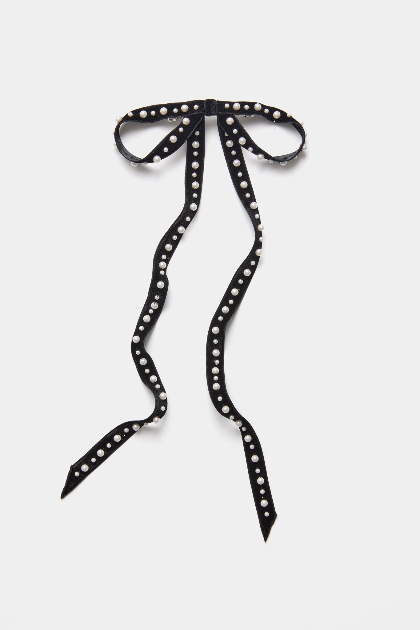 Black Pearl Annalee Bow Barrette-Get Girly