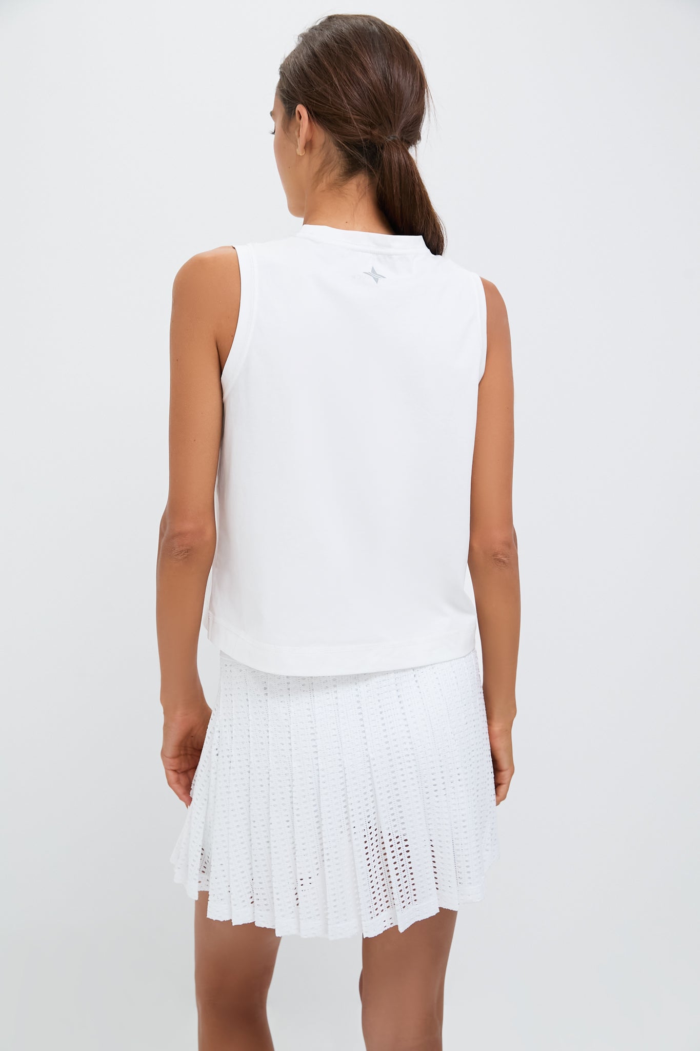 White Performance Cotton Sasha Tank-Get Girly