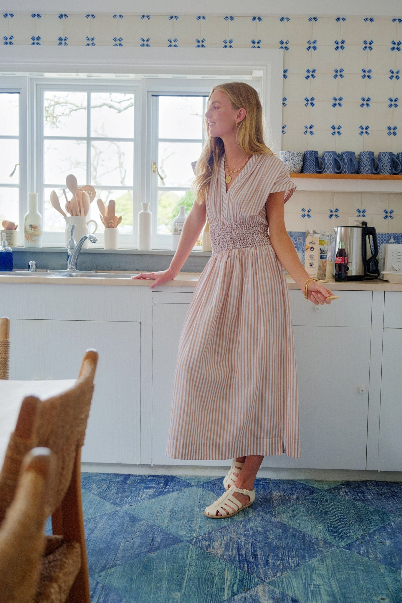 Bronze Stripe Granada Dress-Get Girly