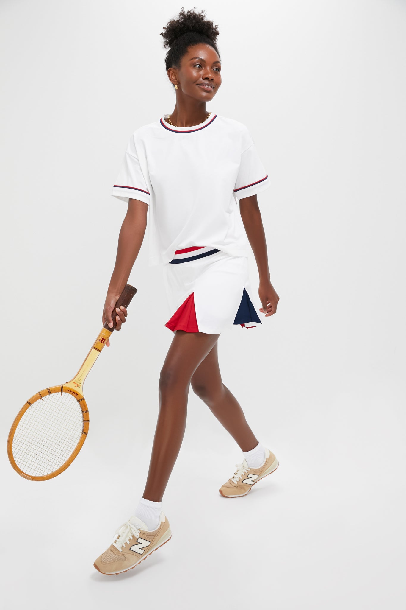 Americana 14 Inch Performance Stretch Woven Carly Tennis Skirt-Get Girly