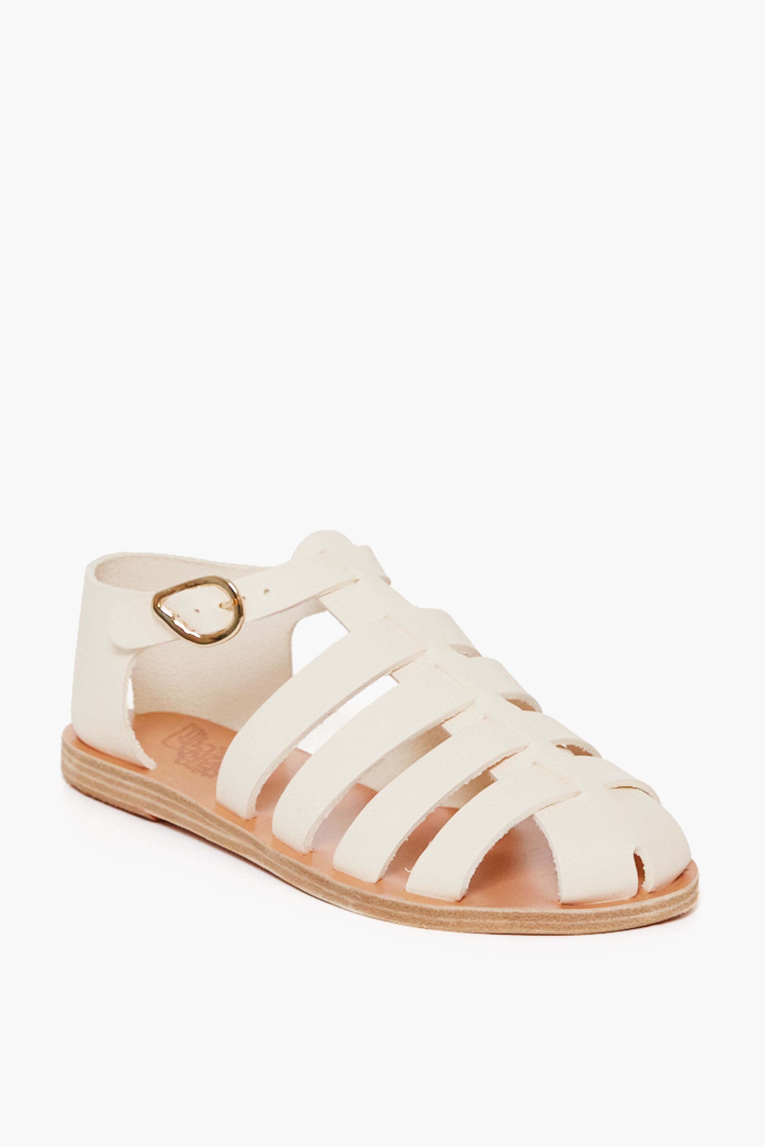 White Homeria Sandals-Get Girly