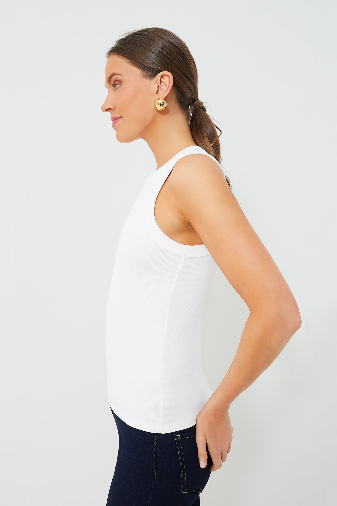 White Jordyn Tank-Get Girly