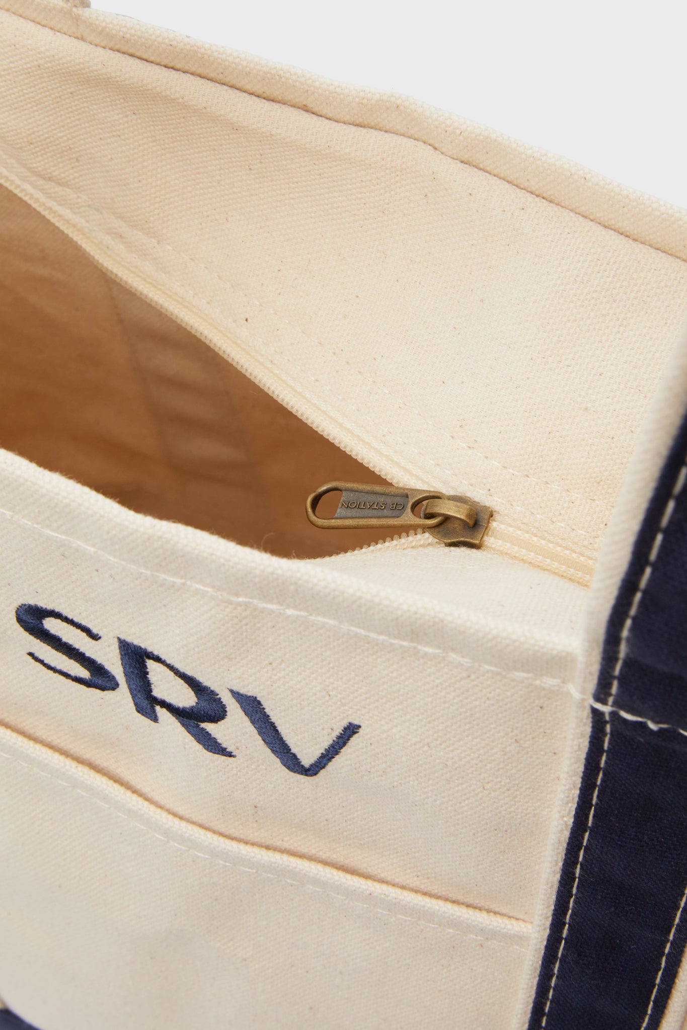 Navy Medium Canvas Tote-Get Girly