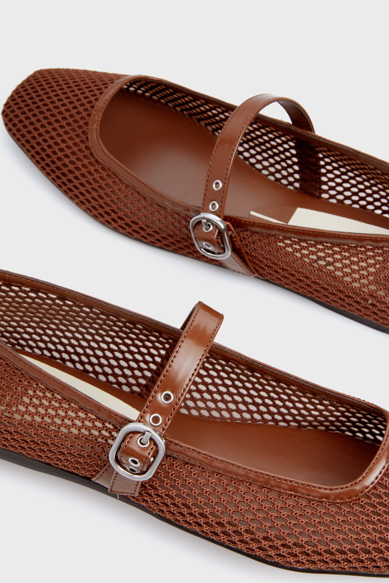 Toffee Rodini Mesh Flats-Get Girly