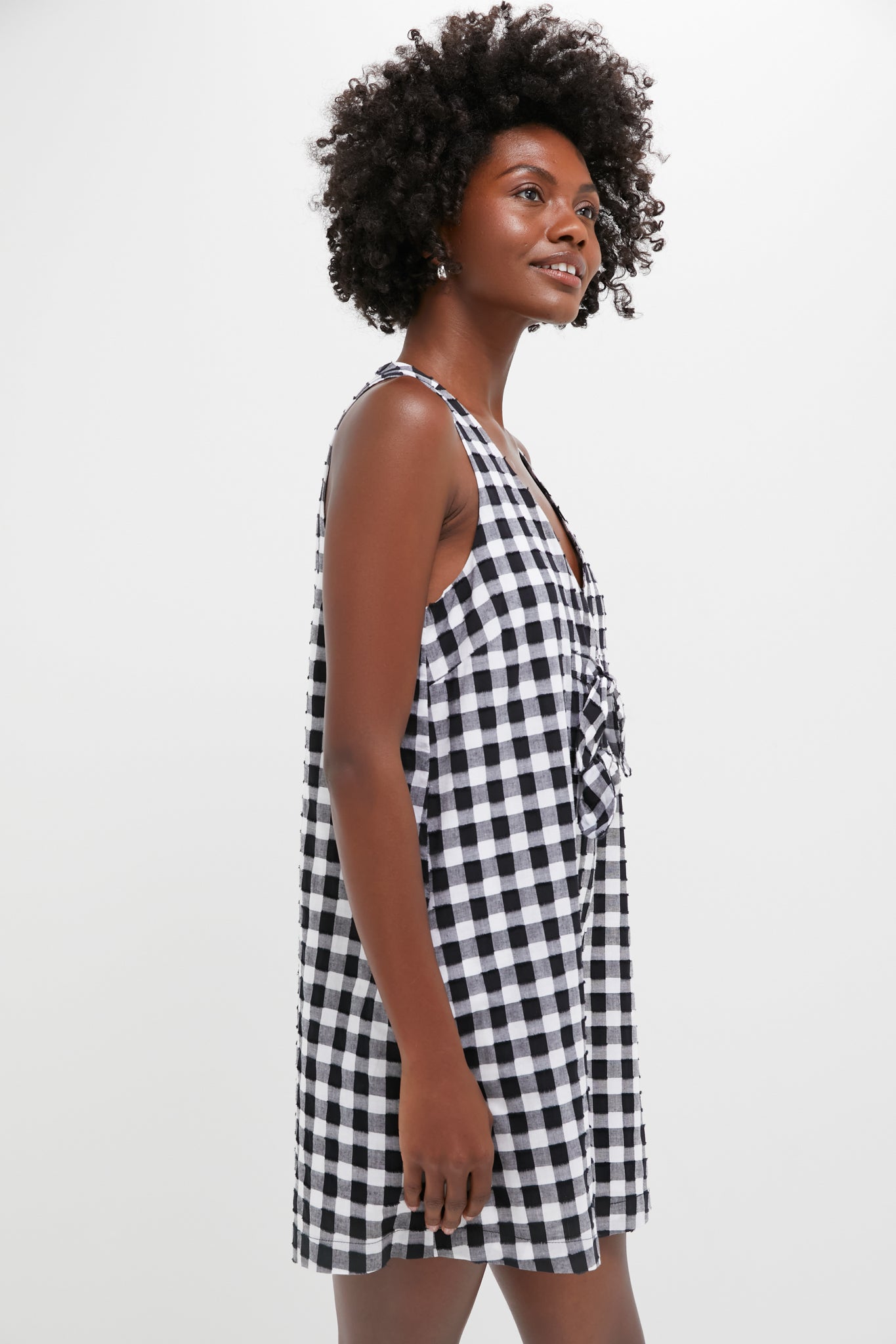 Black Gingham Myla Romper-Get Girly