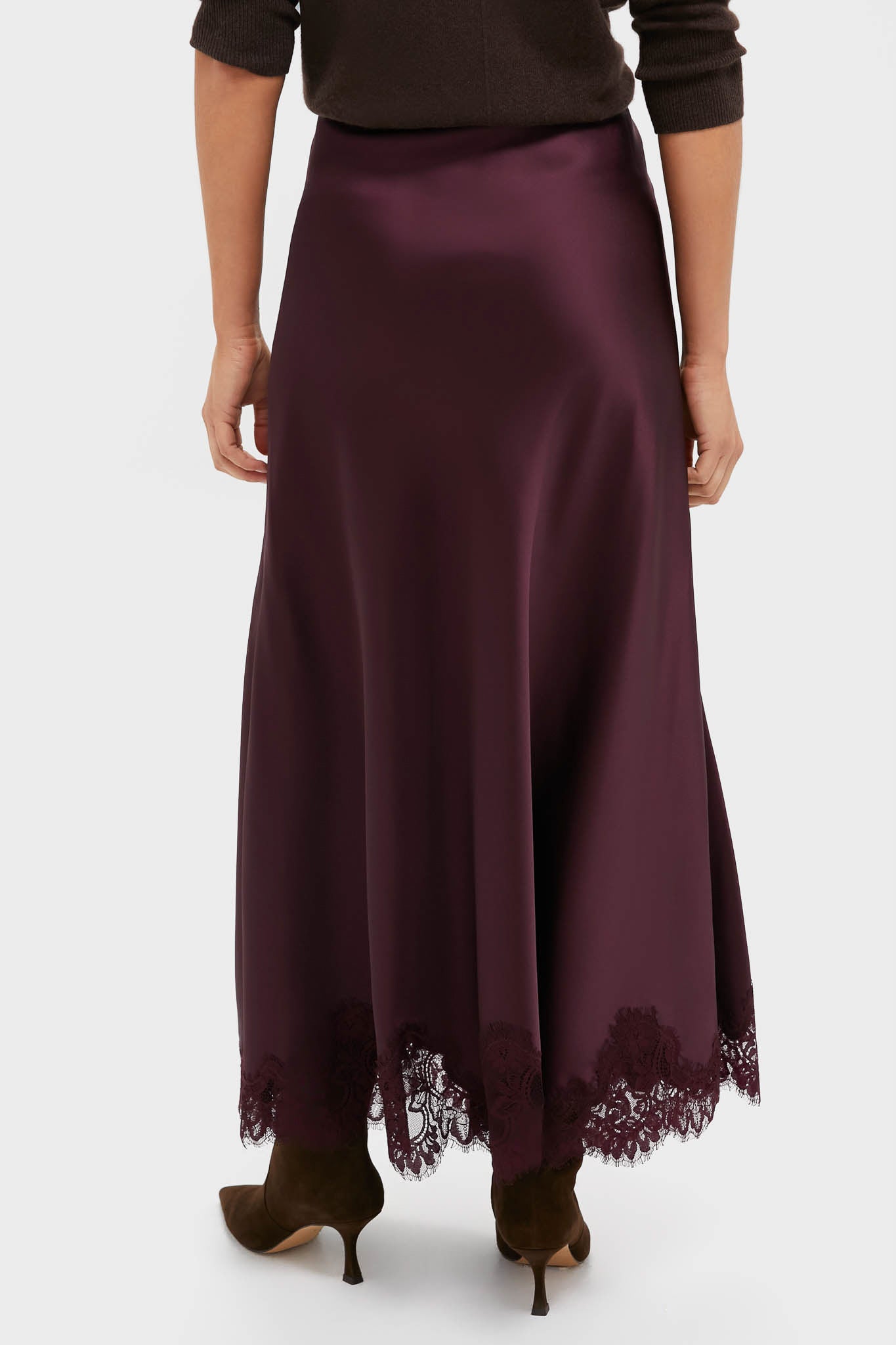 Winetasting Satin Mischa Slip Skirt-Get Girly