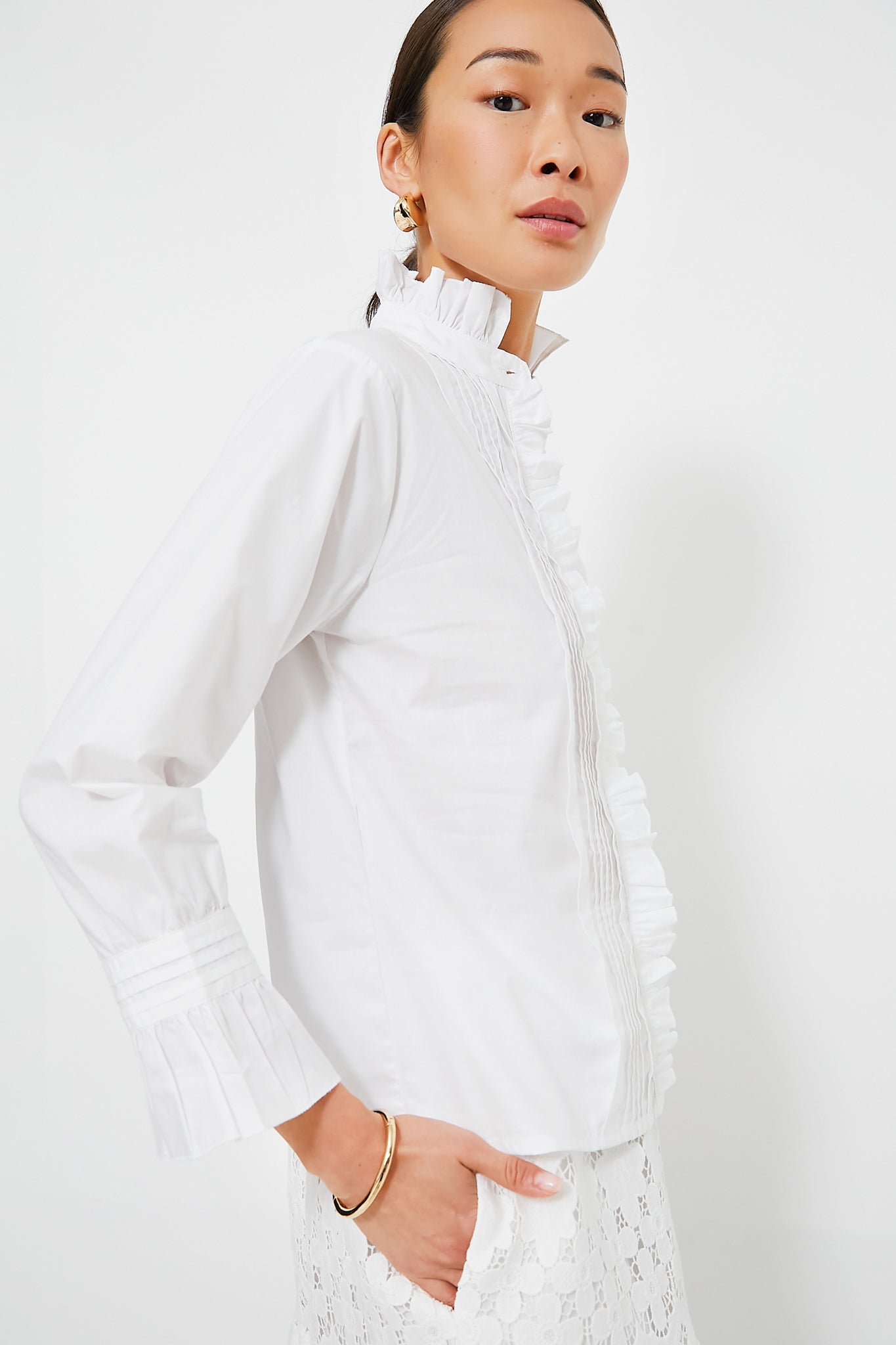 White Phoebe Blouse-Get Girly