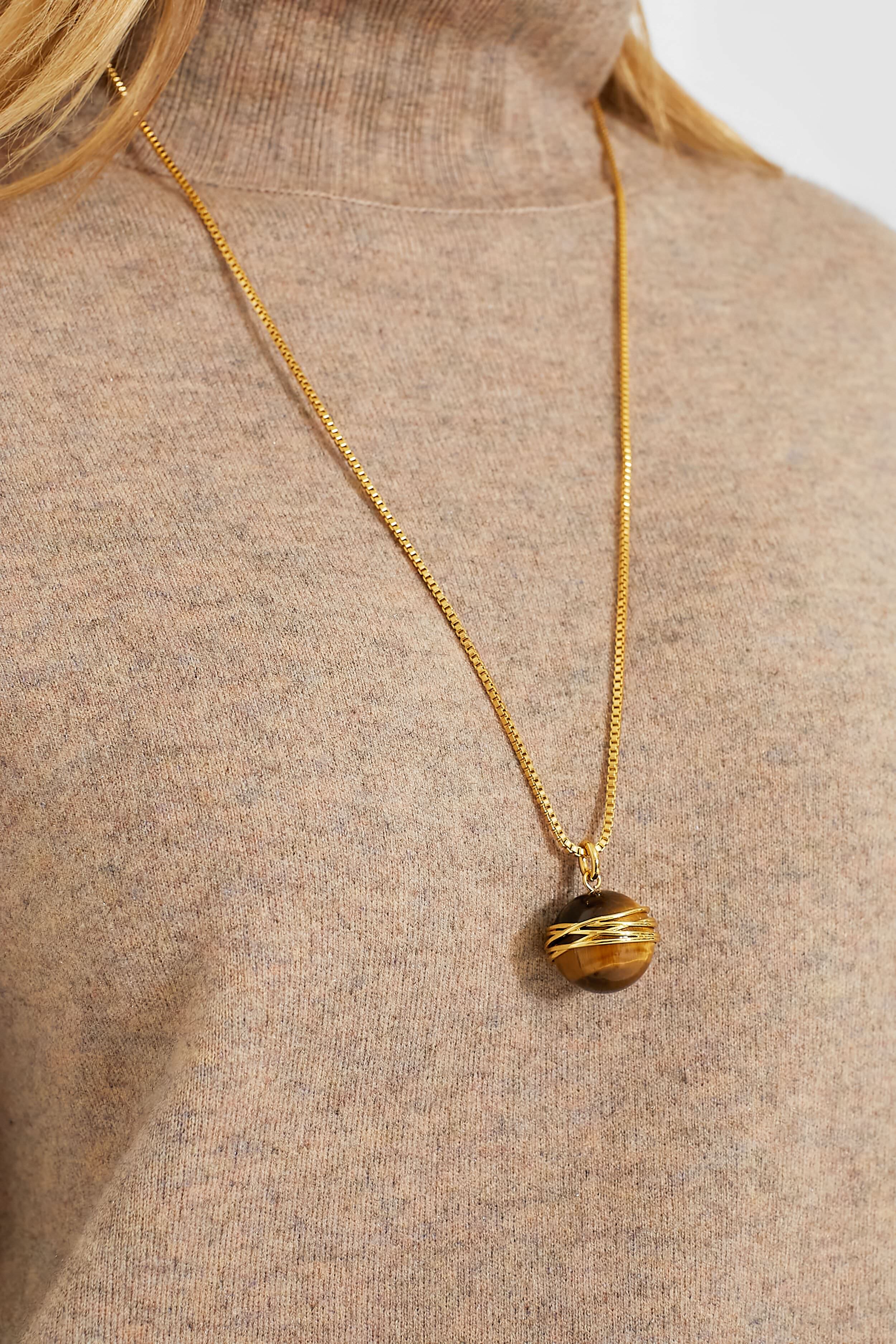 Tiger's Eye Regan Necklace-Get Girly