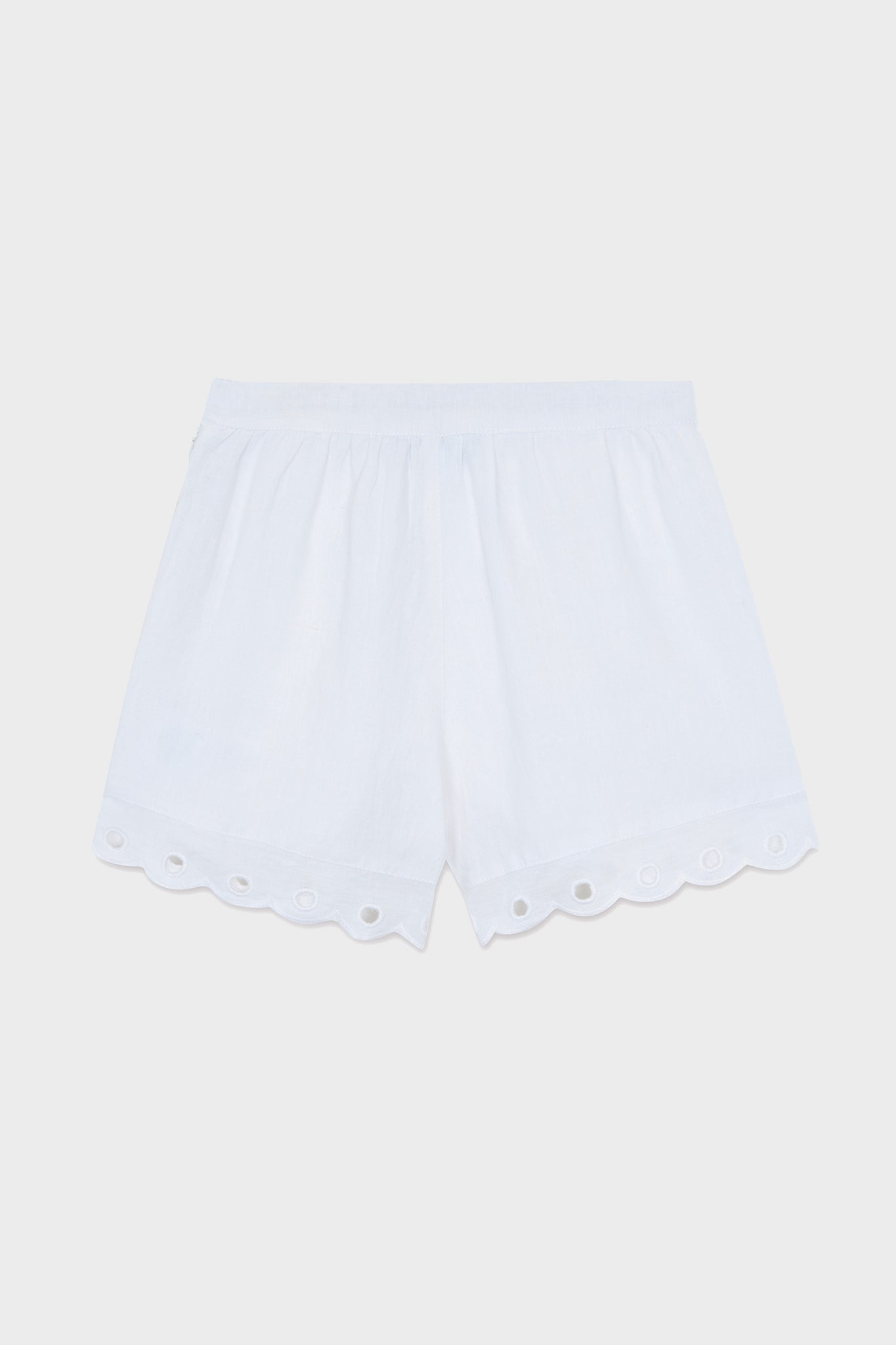 White Eyelet Shorts-Get Girly