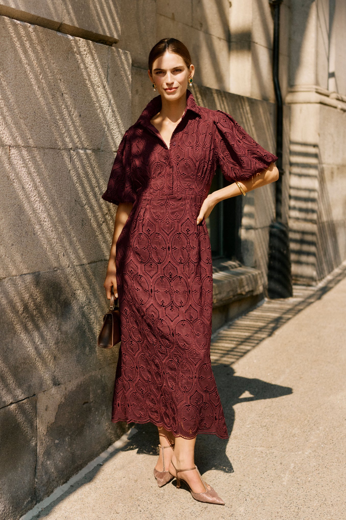 Winetasting Eyelet Delaney Dress-Get Girly