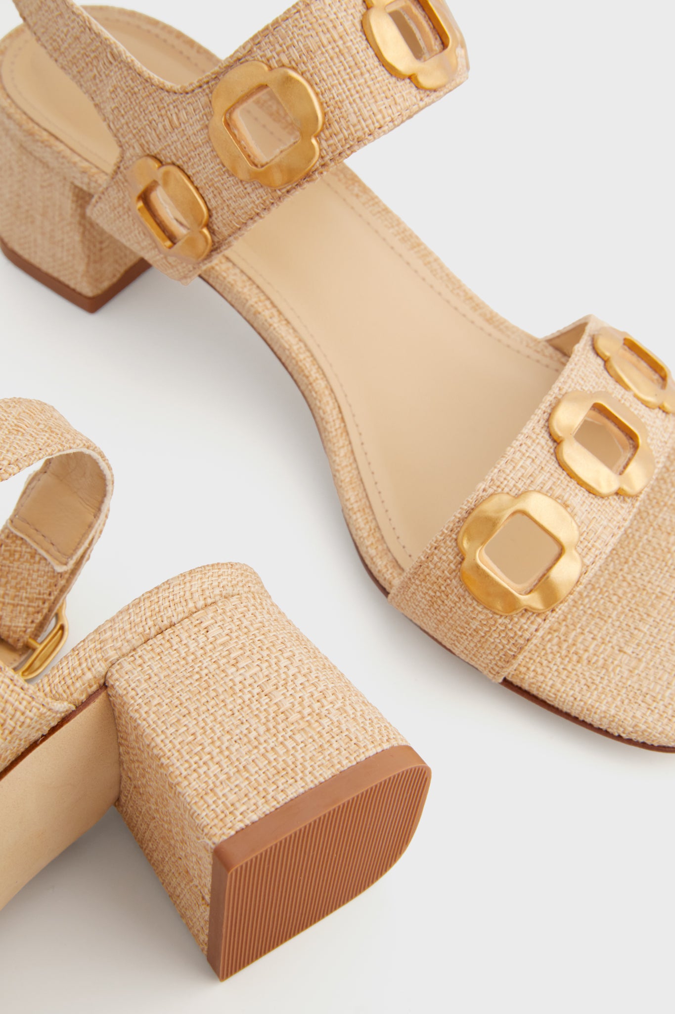 Beige Raffia Milan Sandals-Get Girly