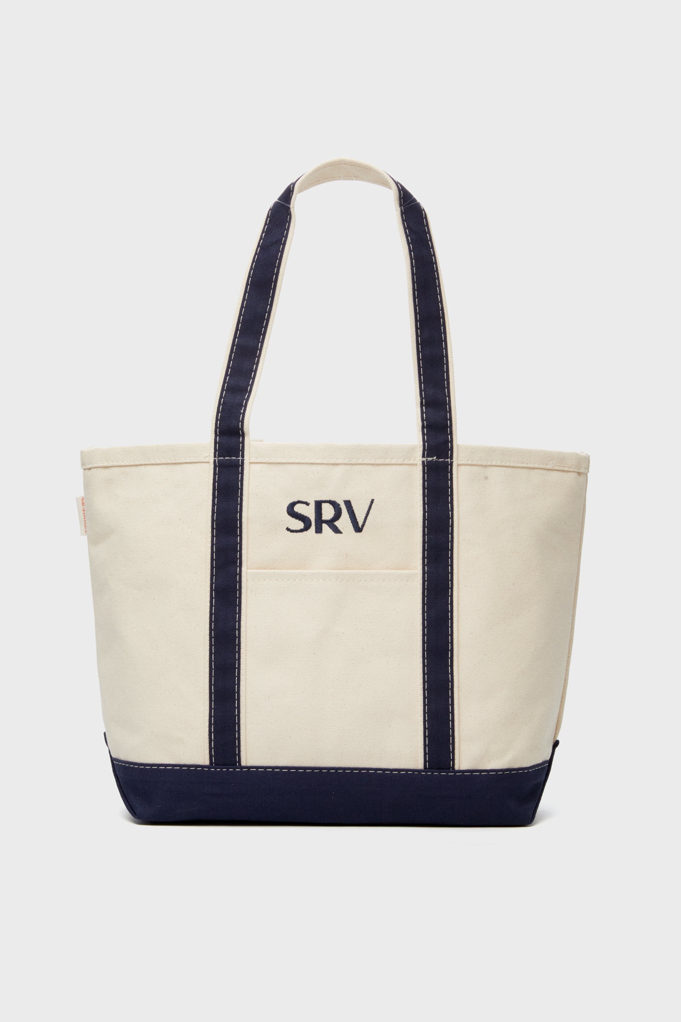 Navy Medium Canvas Tote-Get Girly