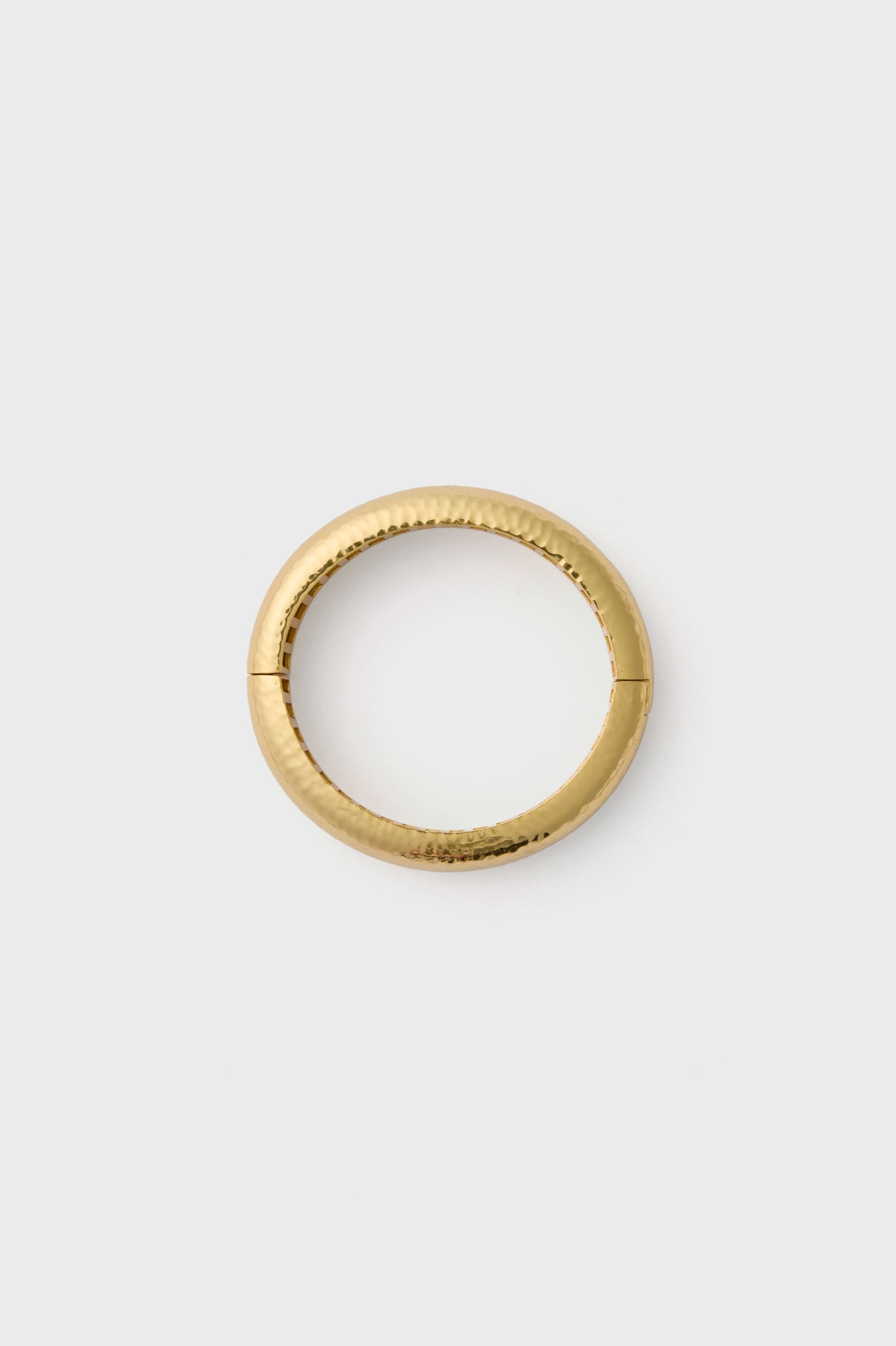 Yellow Gold Domed Bangle Small-Get Girly