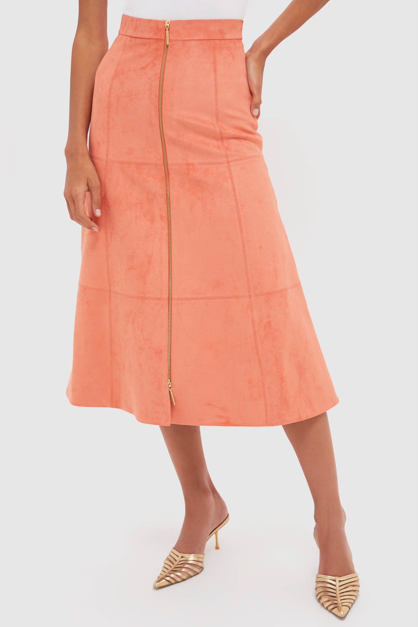 Amber Suede Bently Midi Skirt-Get Girly