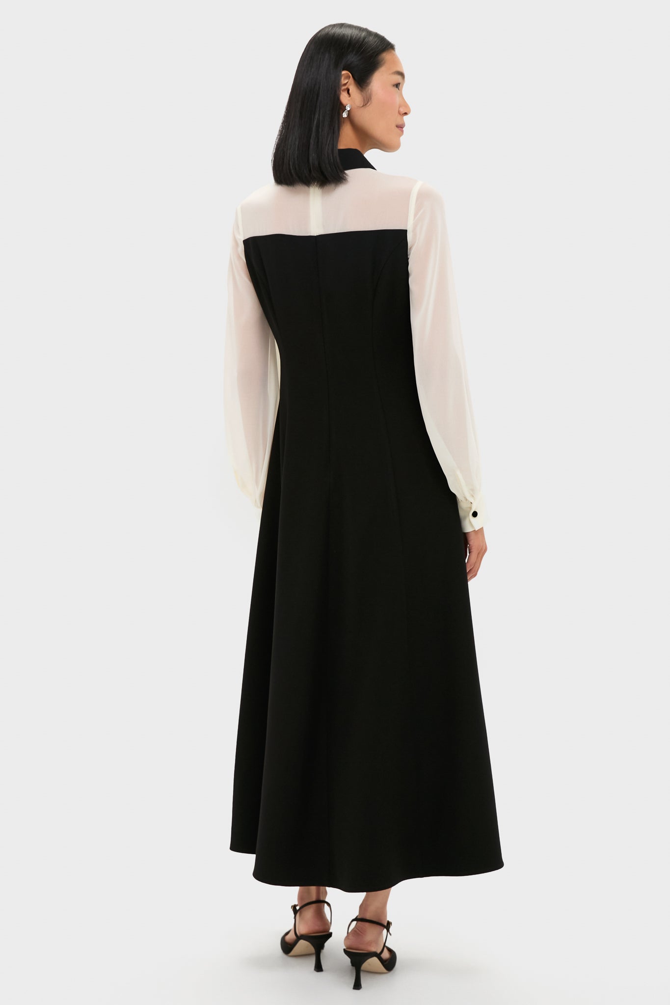 Black and Ivory Riva Tuxedo Dress-Get Girly