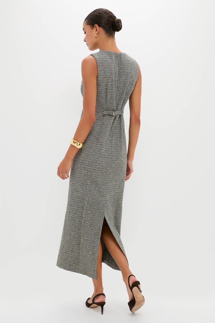 Gun Club Check Form Maxi Dress-Get Girly
