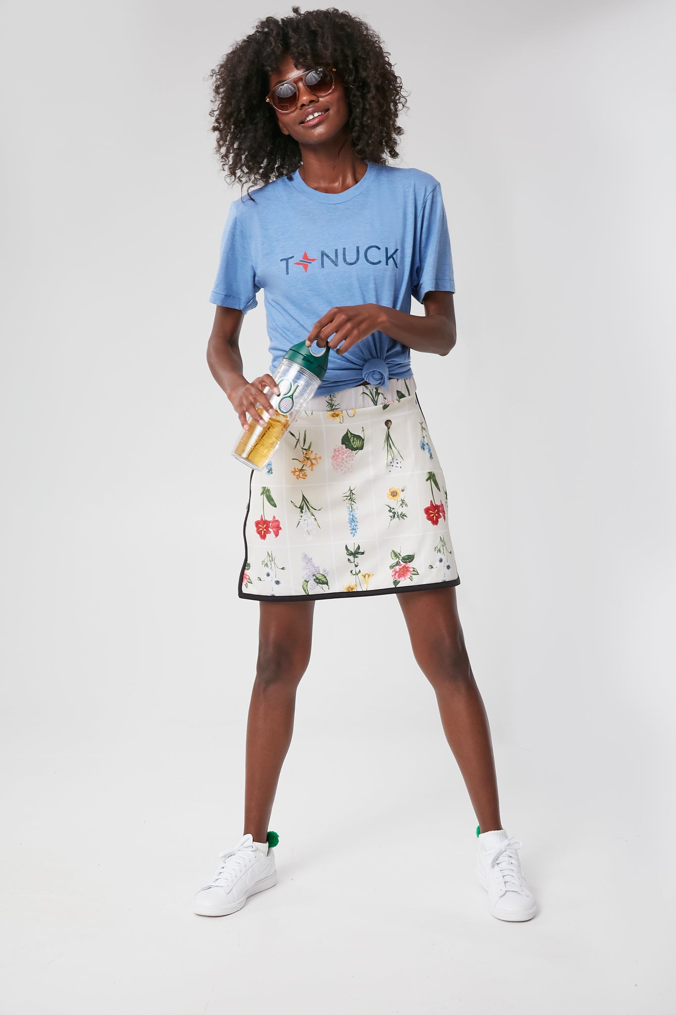 Tennis Water Bottle with Lid-Get Girly