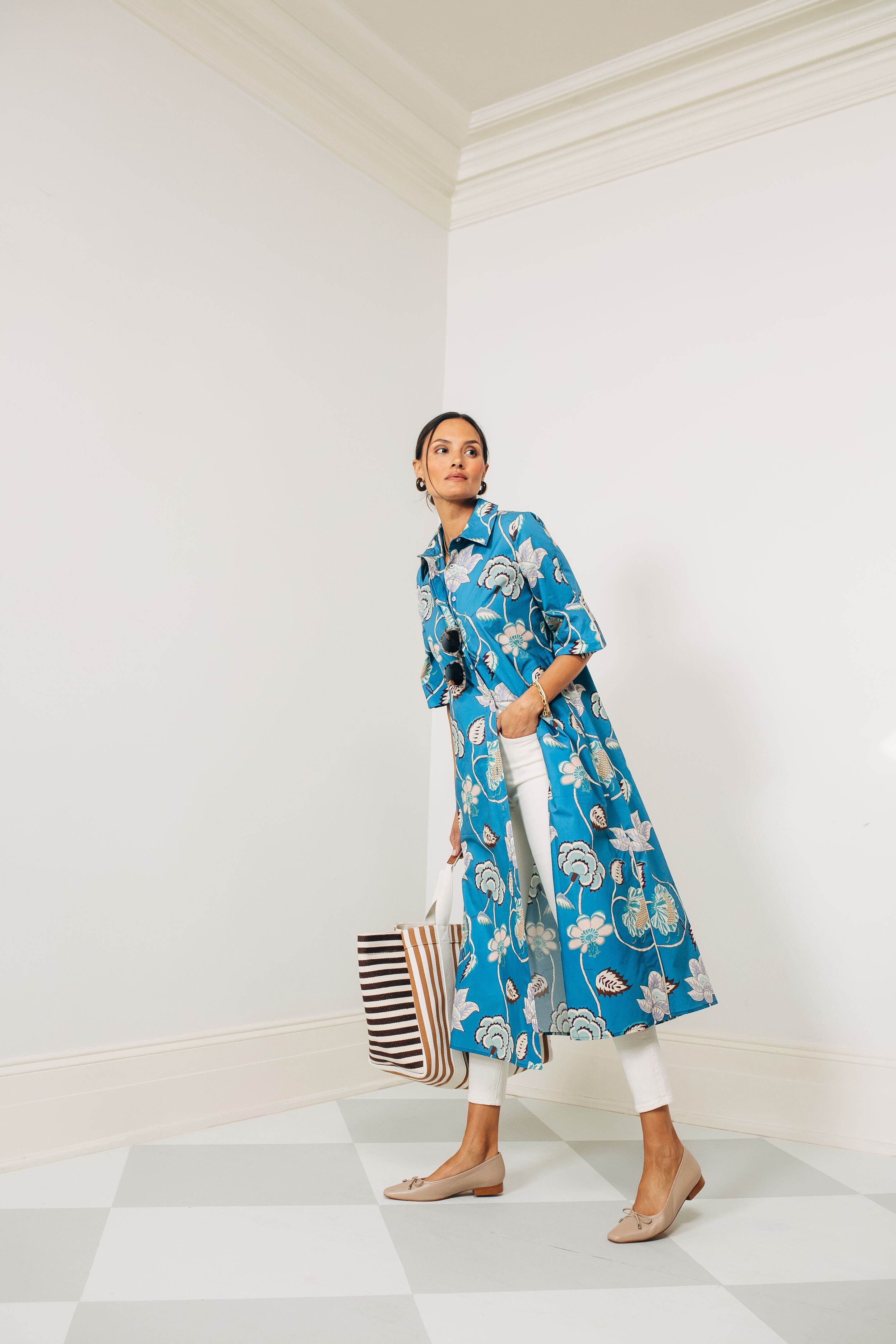 Beige Leather Monica Flats-Get Girly