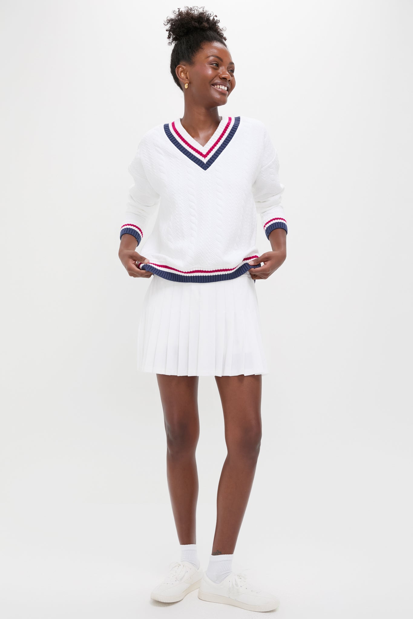 Americana Cable Turner Pullover-Get Girly