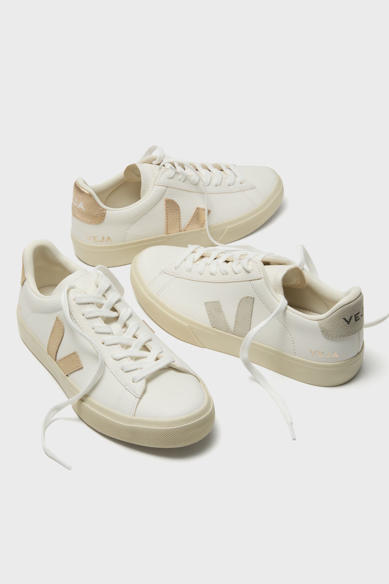 Extra-White Natural Campo Sneakers-Get Girly