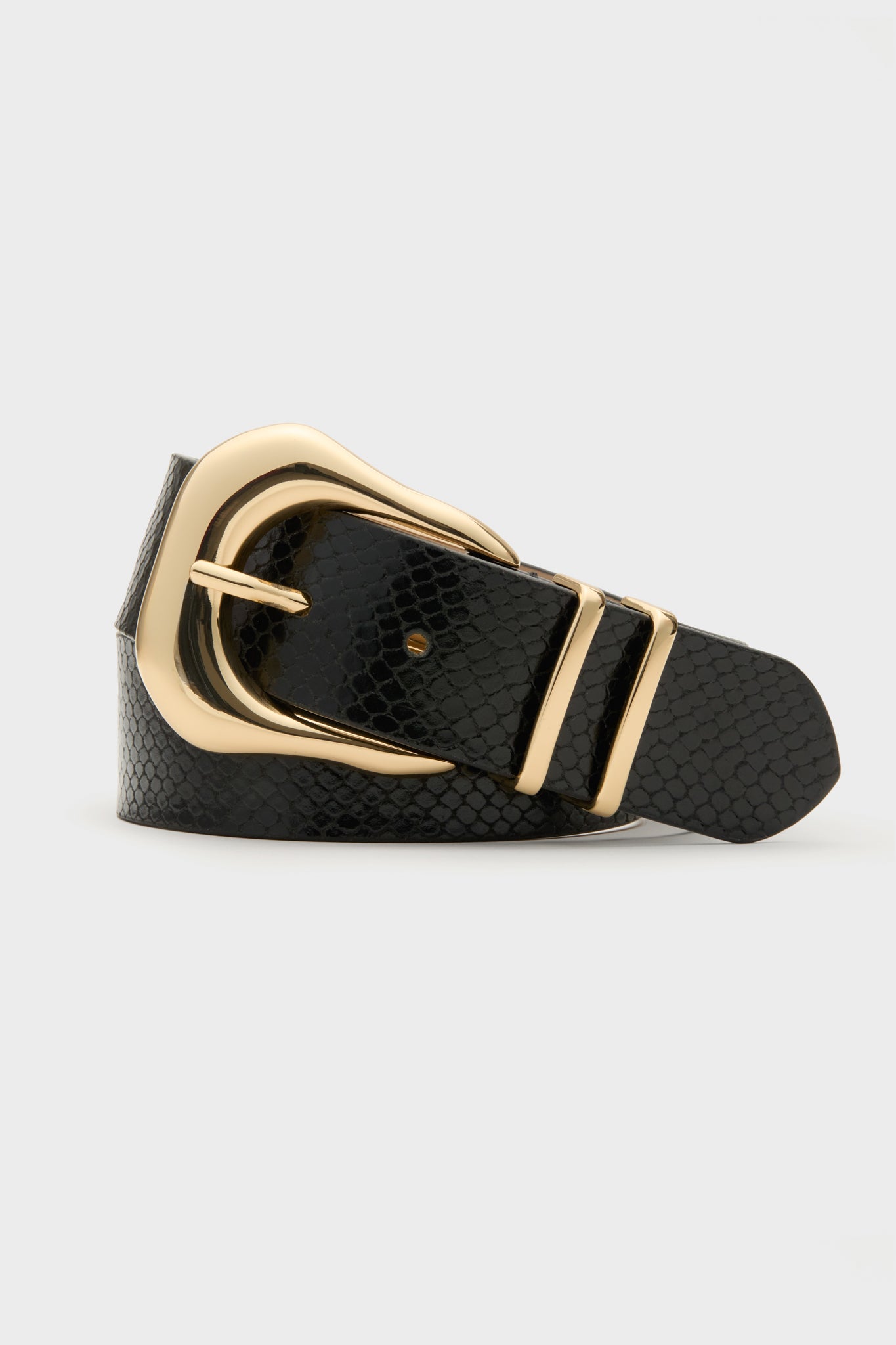 Black and Gold Koda Python Belt-Get Girly