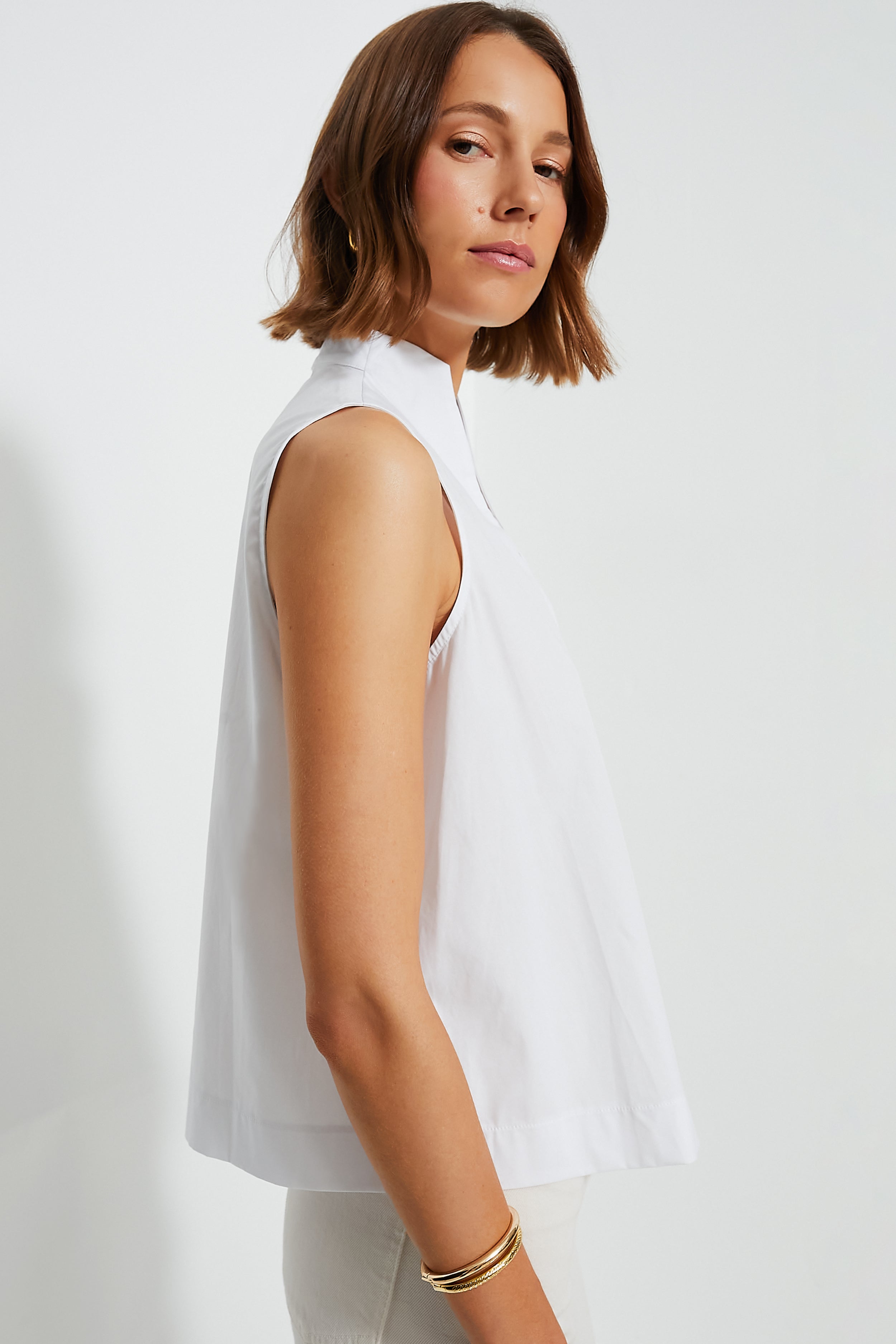 White Sleeveless Celeste Top-Get Girly