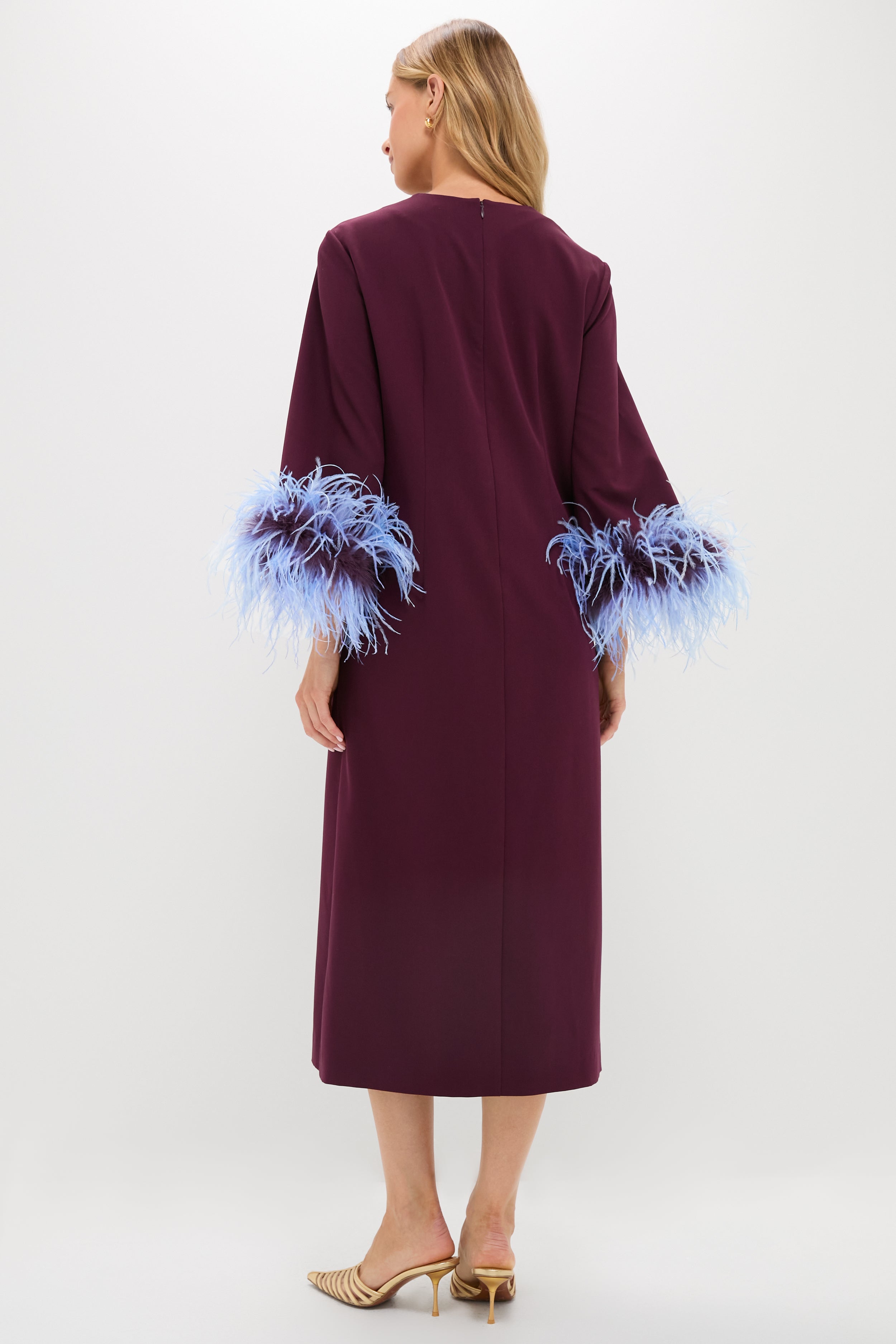 Winetasting Feather Eleanor Dress-Get Girly