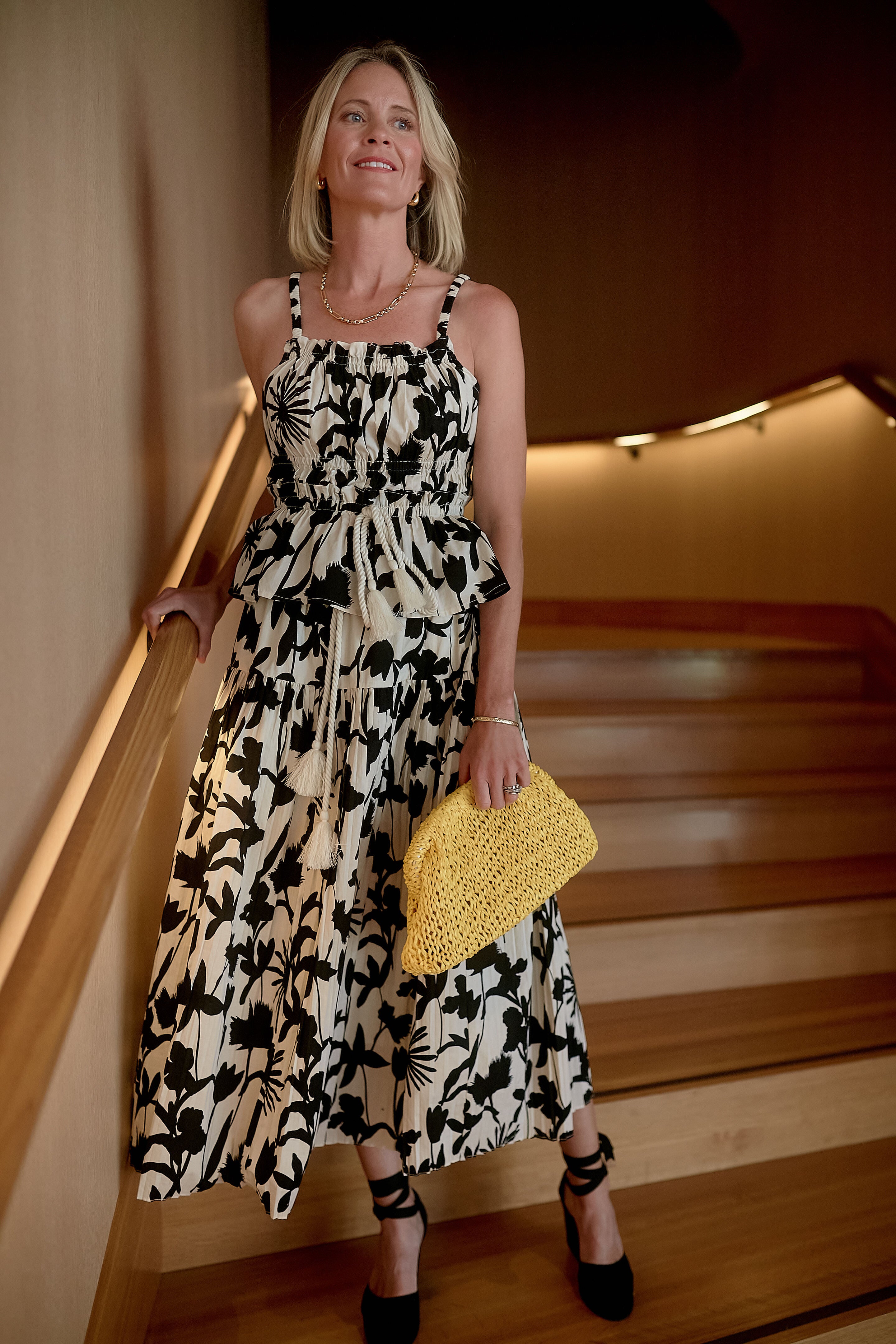 Yellow Raffia Game Clutch-Get Girly