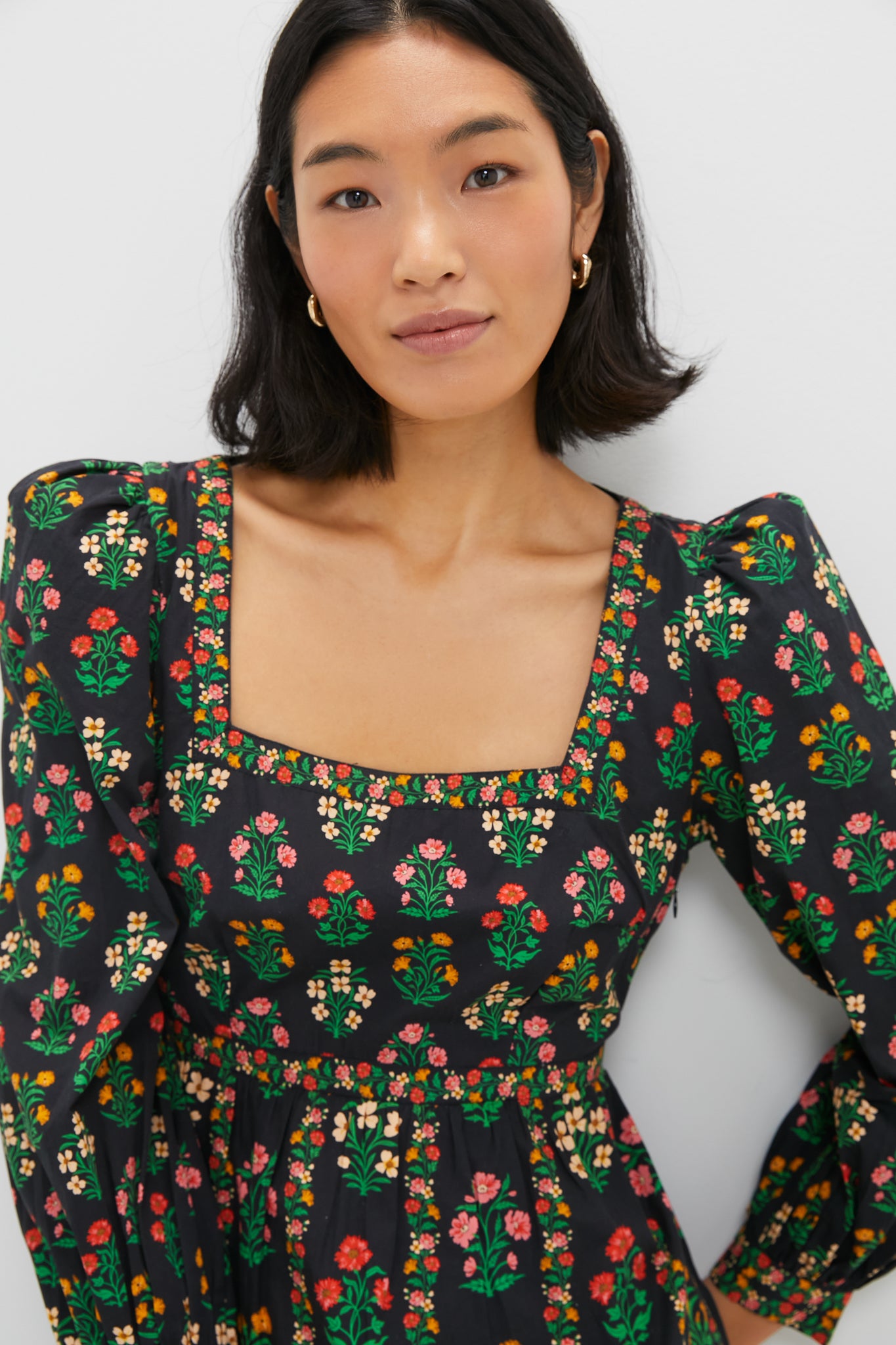 Rose Border Cornelia Dress-Get Girly