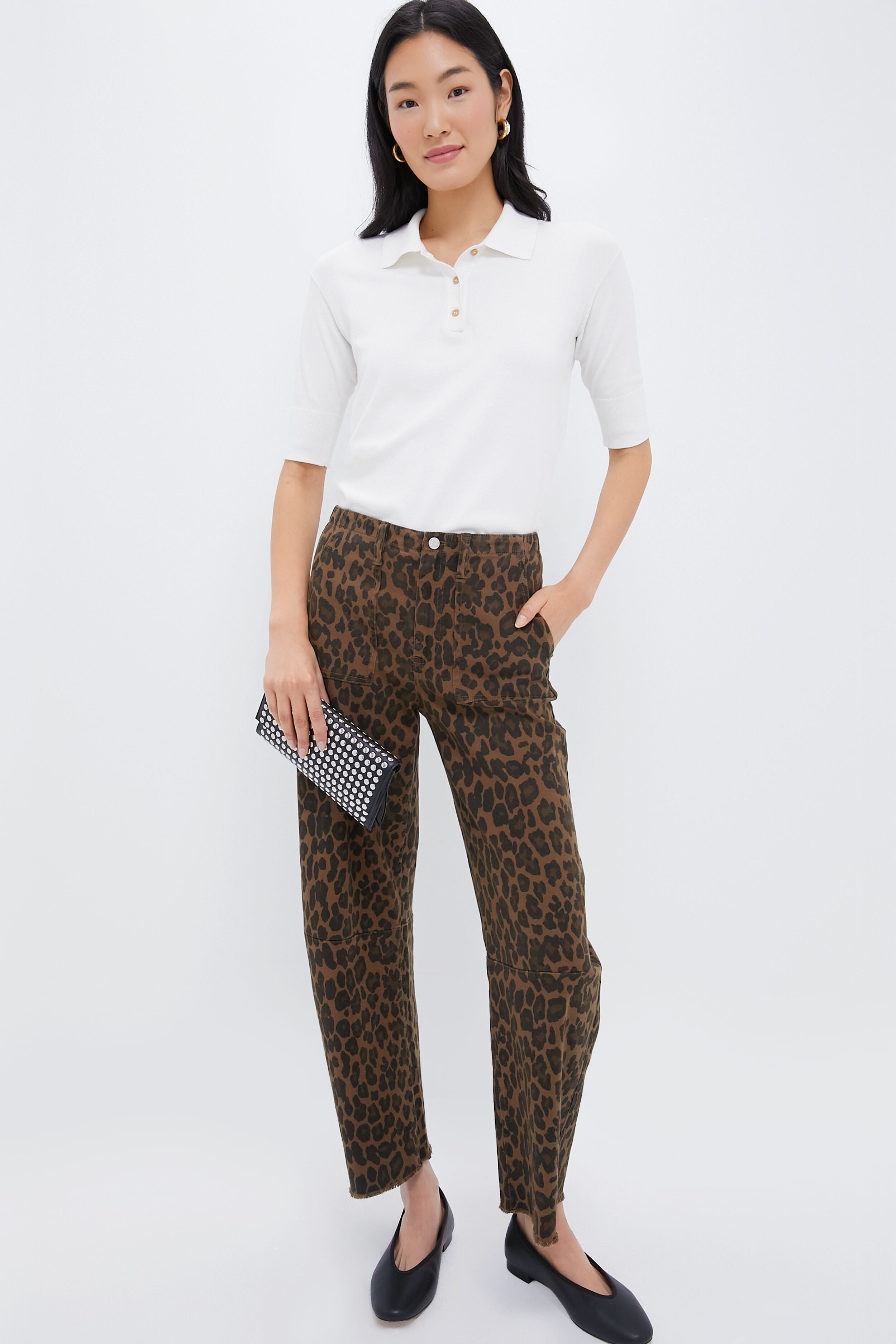 Black Leather Nina Flats-Get Girly