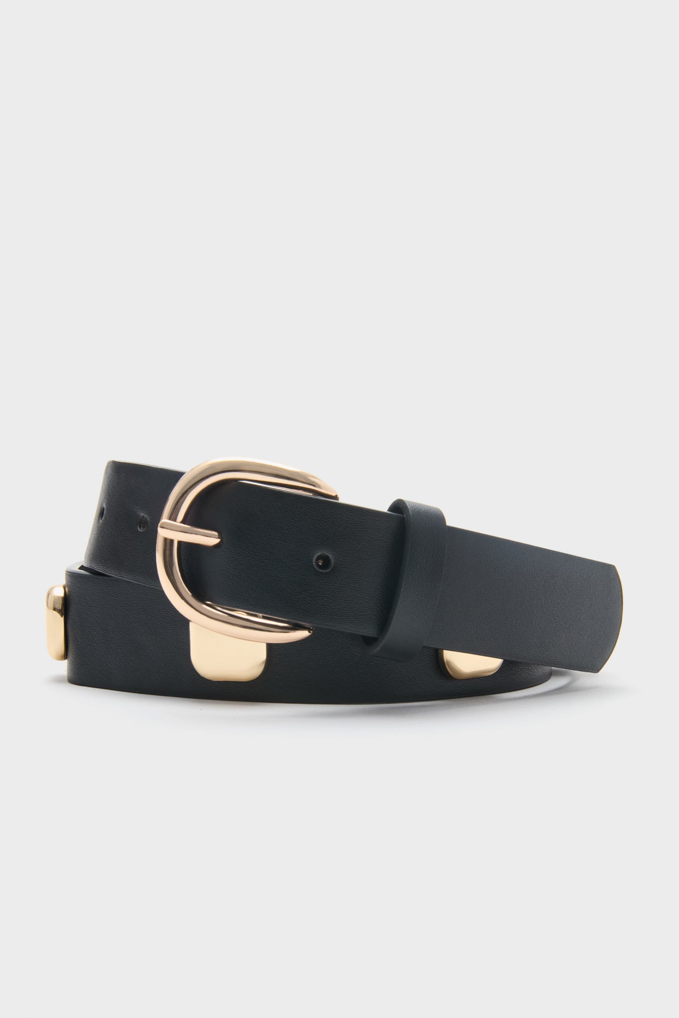 Black and Gold Flat Studded Belt-Get Girly