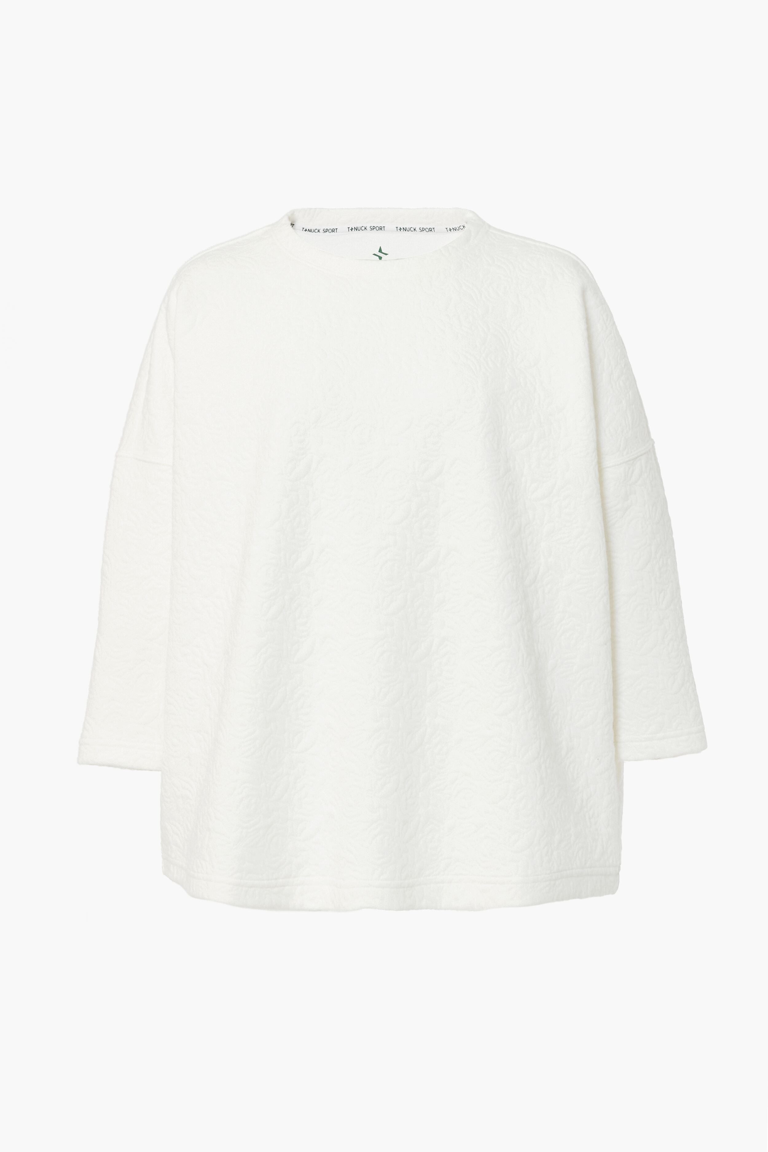 White Quilted Paisley Ally Swing Sweatshirt-Get Girly